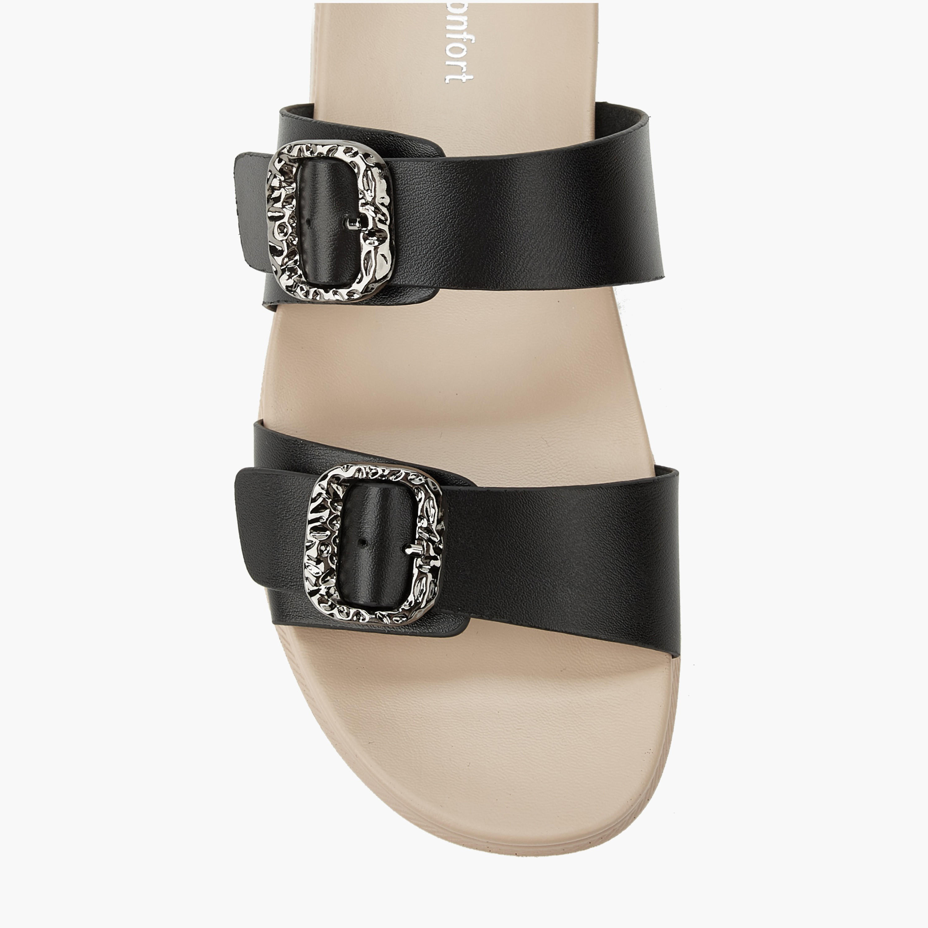 Le Confort Women Metallic Accent Sandals-women-shoes-flats-sandals-image-4