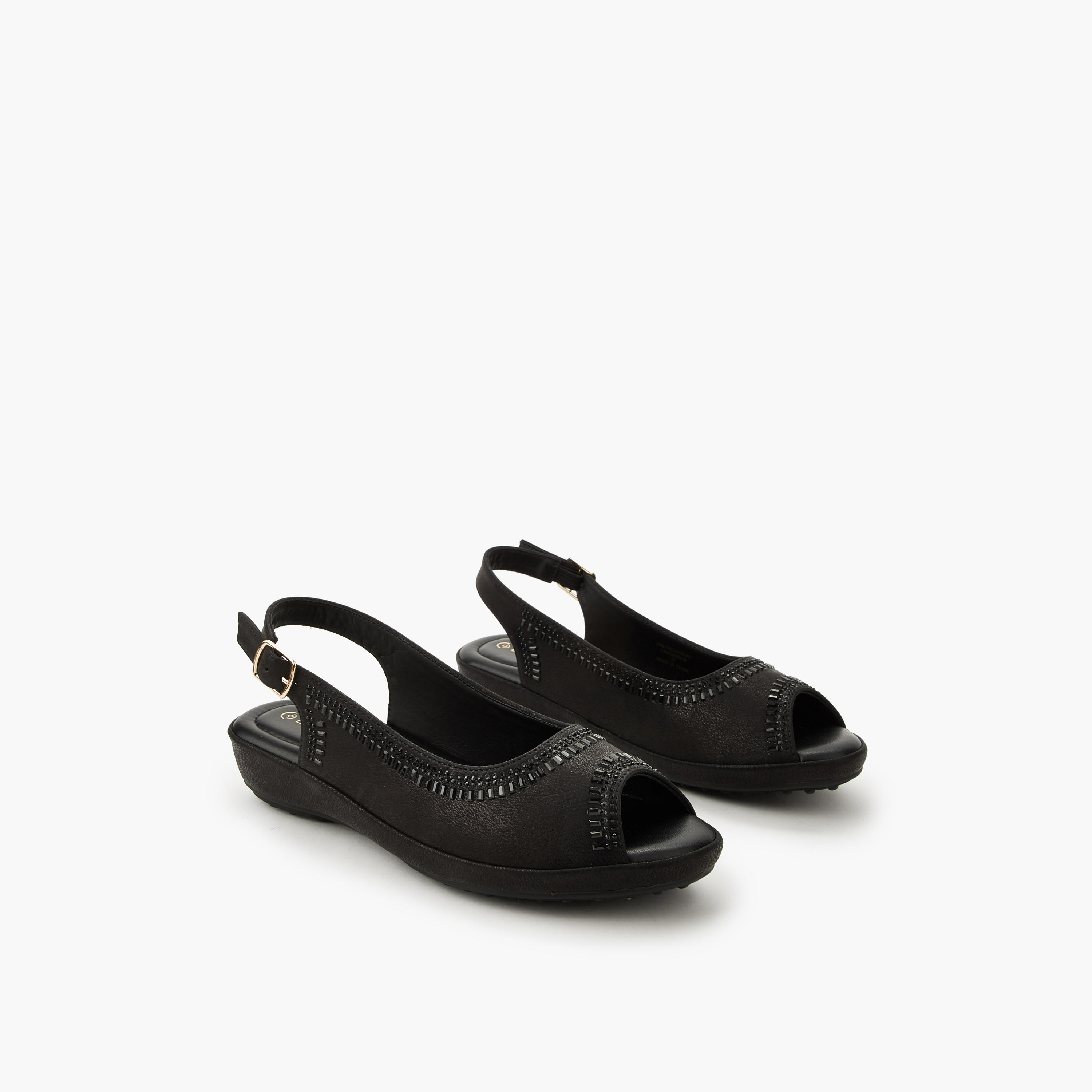 صندل مزين بمقدمة مفتوحة للنساء من لو كونفورت-women-shoes-flats-sandals-image-1