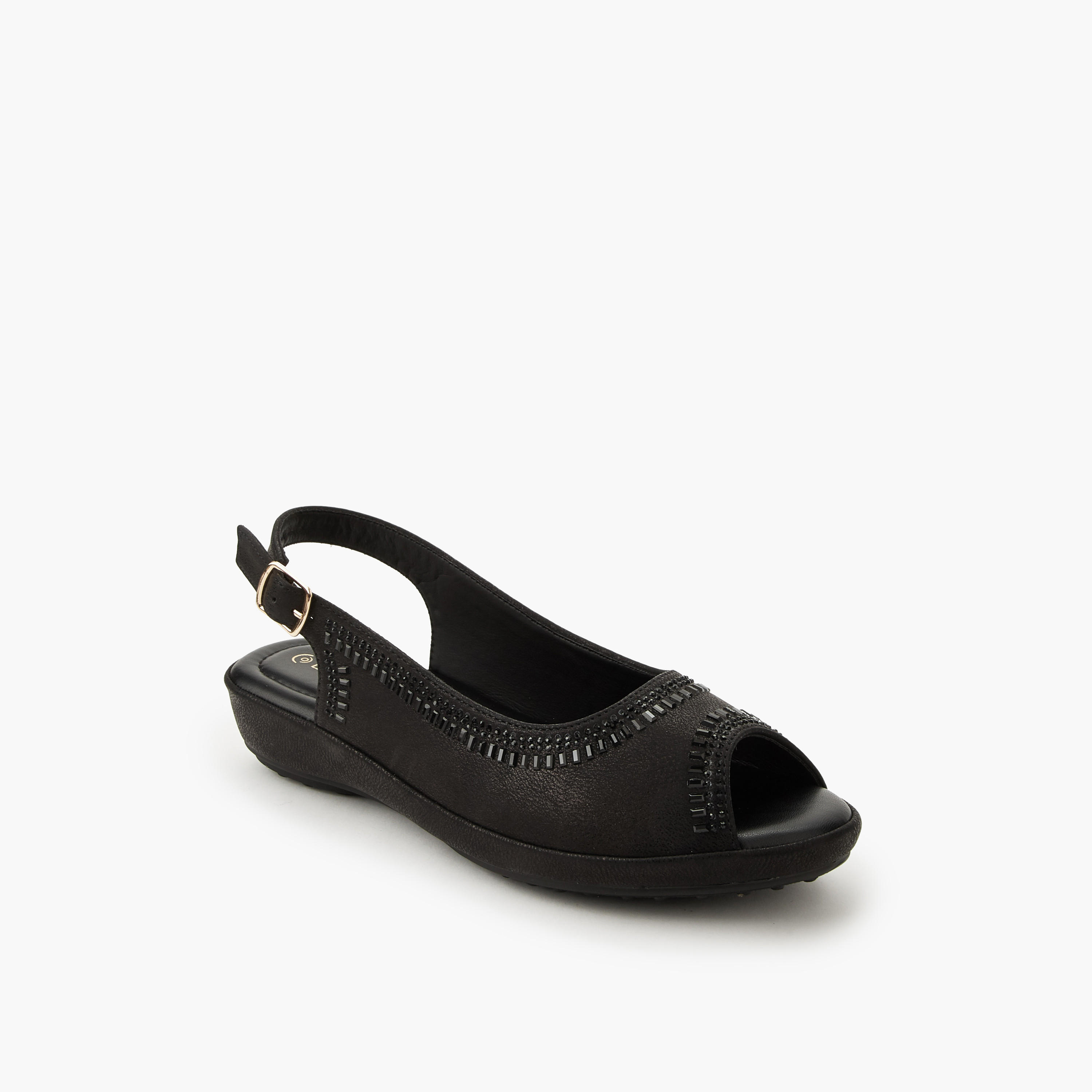 صندل مزين بمقدمة مفتوحة للنساء من لو كونفورت-women-shoes-flats-sandals-image-2
