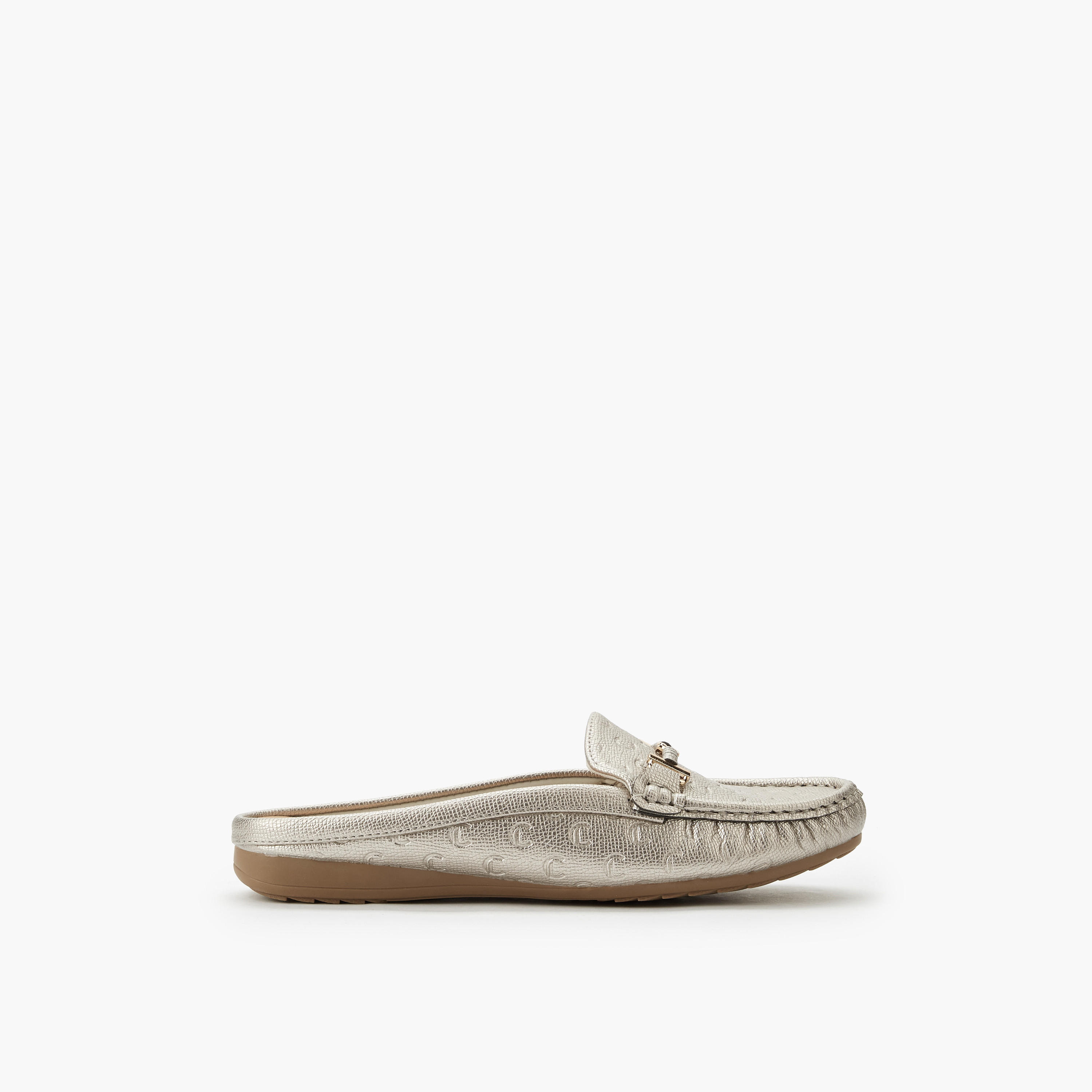Le Confort Women Monogram Embossed Mules-women-shoes-flats-mules-image-2