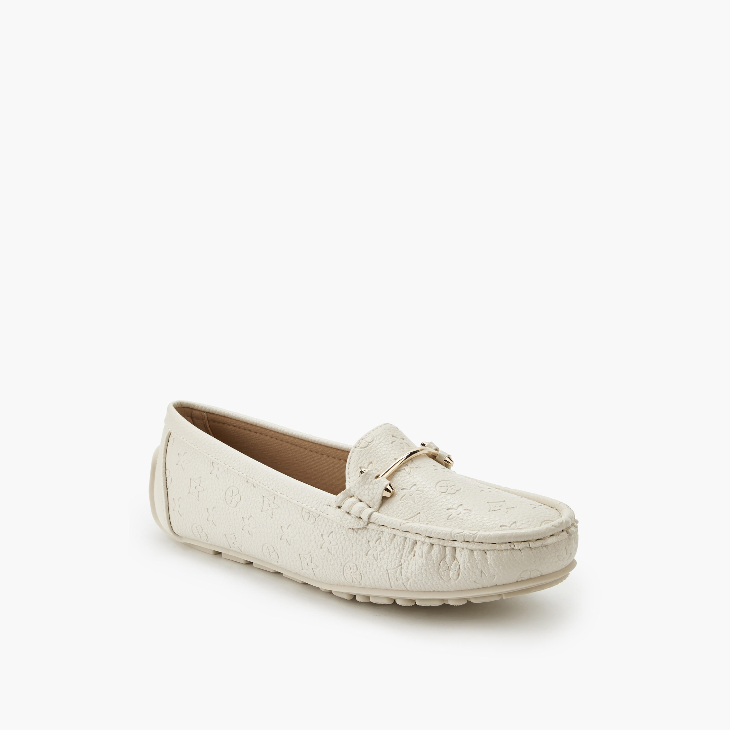 Le Confort Women Monogram Embossed Loafers-women-shoes-flats-loafers-image-3