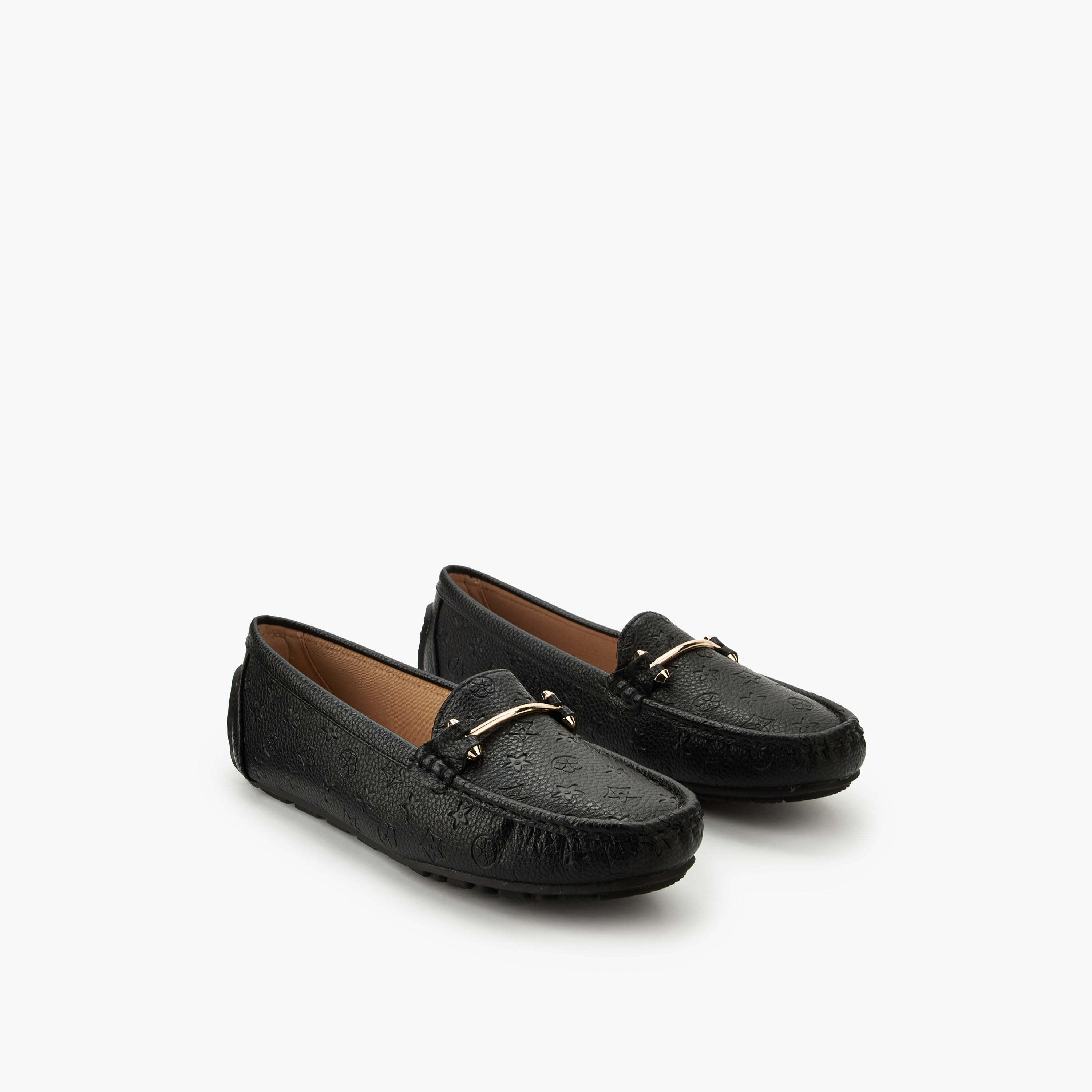 Le Confort Women Monogram Embossed Loafers-women-shoes-flats-loafers-image-1