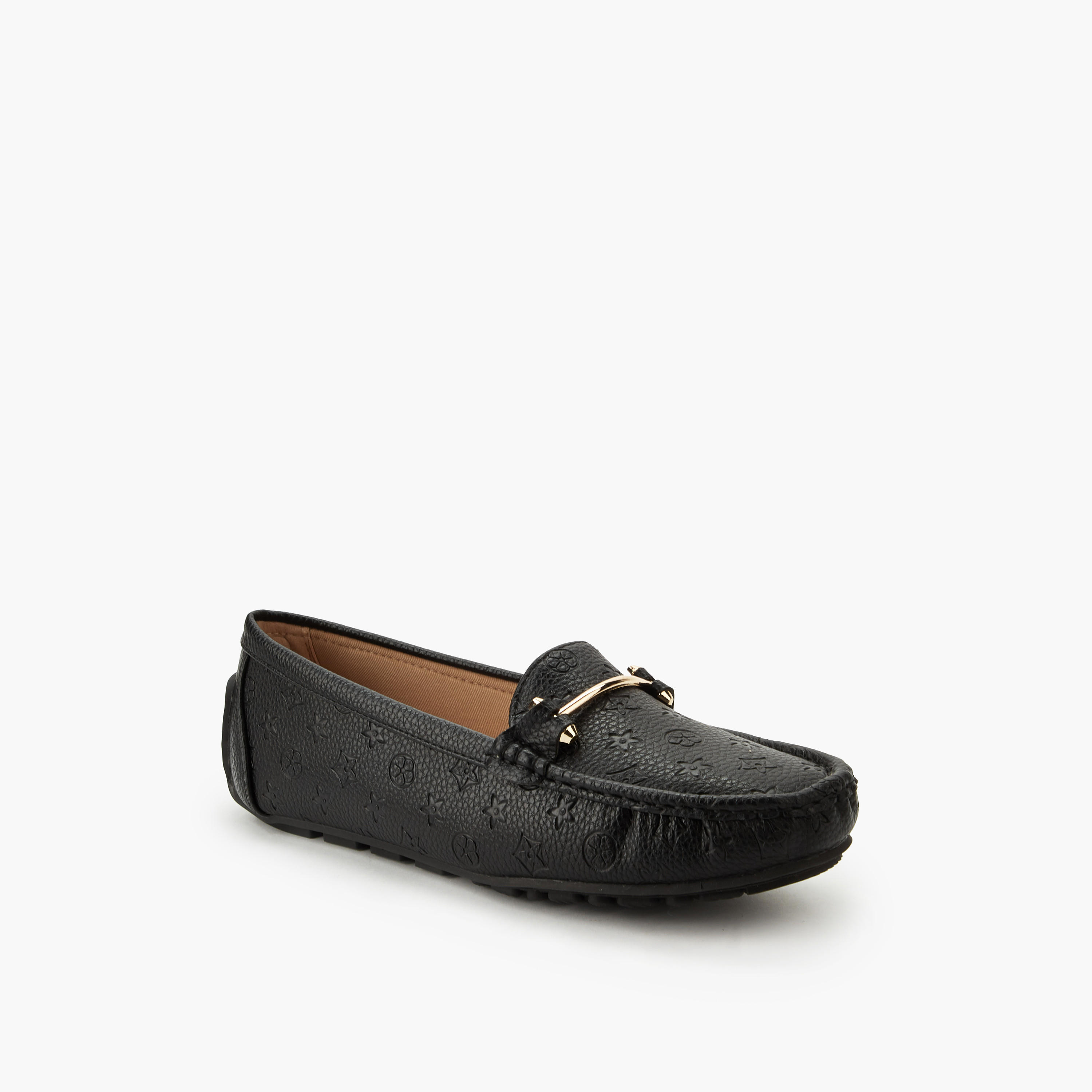 Le Confort Women Monogram Embossed Loafers-women-shoes-flats-loafers-image-3