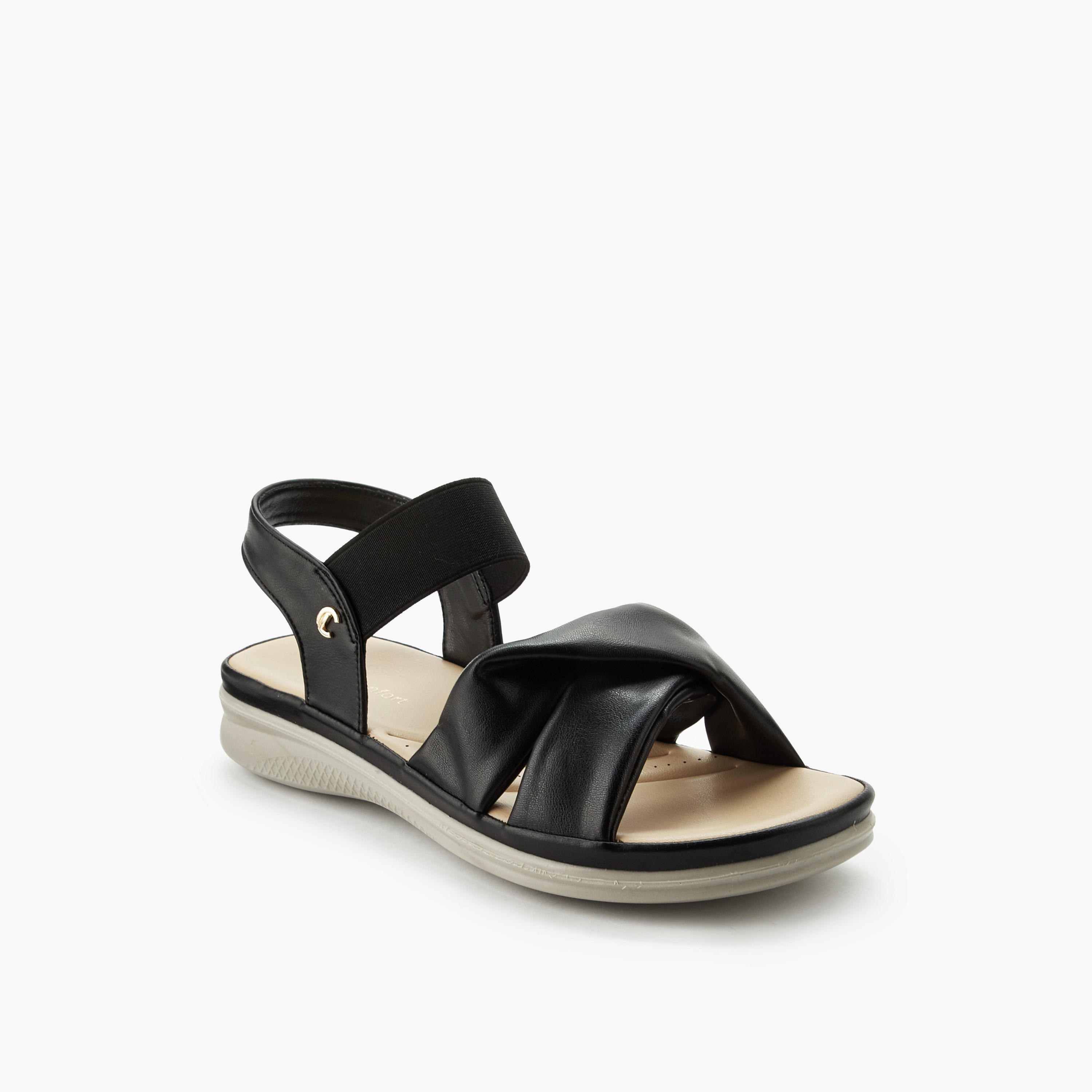 صندل مريح بأحزمة متقاطعة للنساء من لو كونفورت-women-shoes-sandals-heeled-image-2