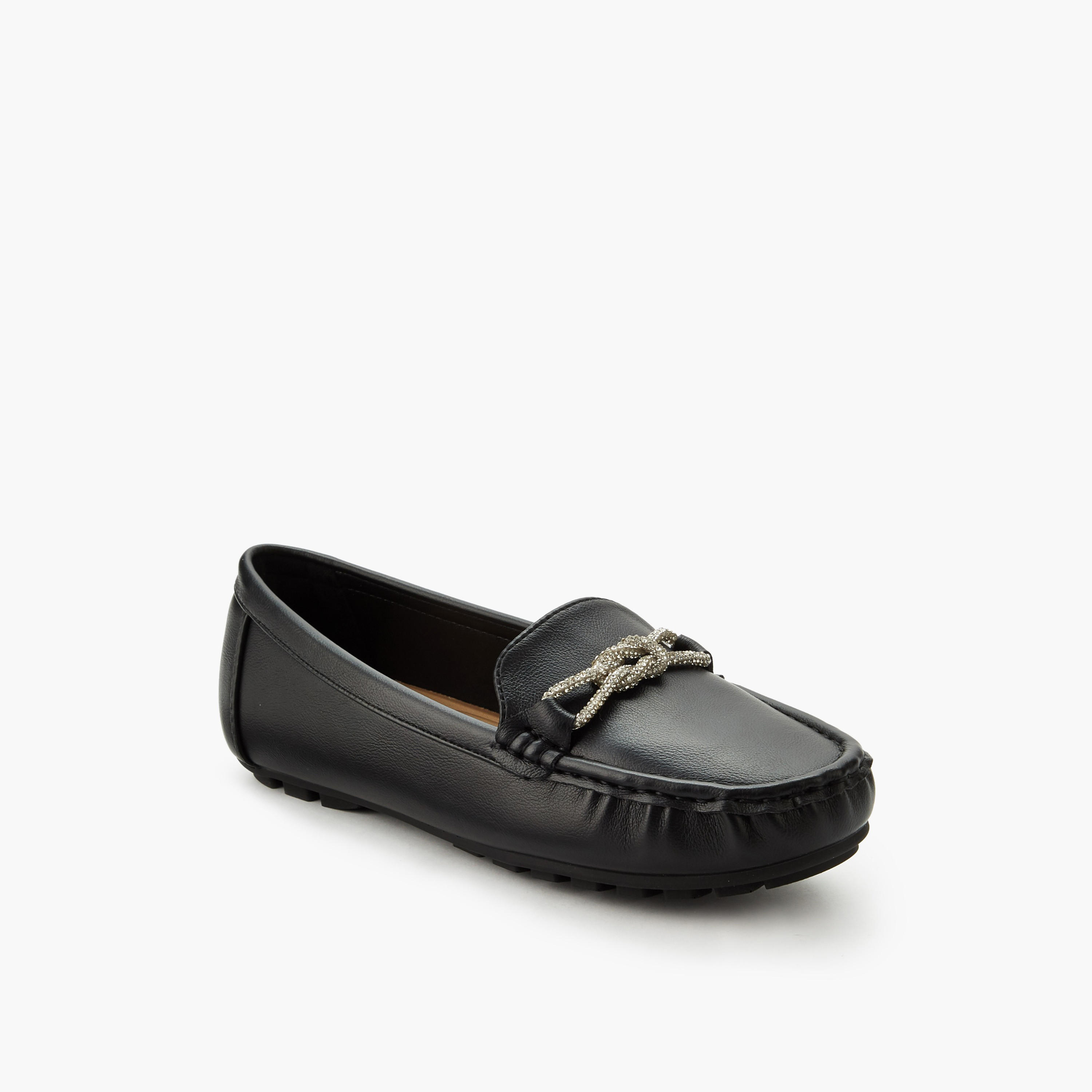حذاء خفيف مزين بتفاصيل للنساء من لو كونفورت-women-shoes-flats-moccasins-image-2