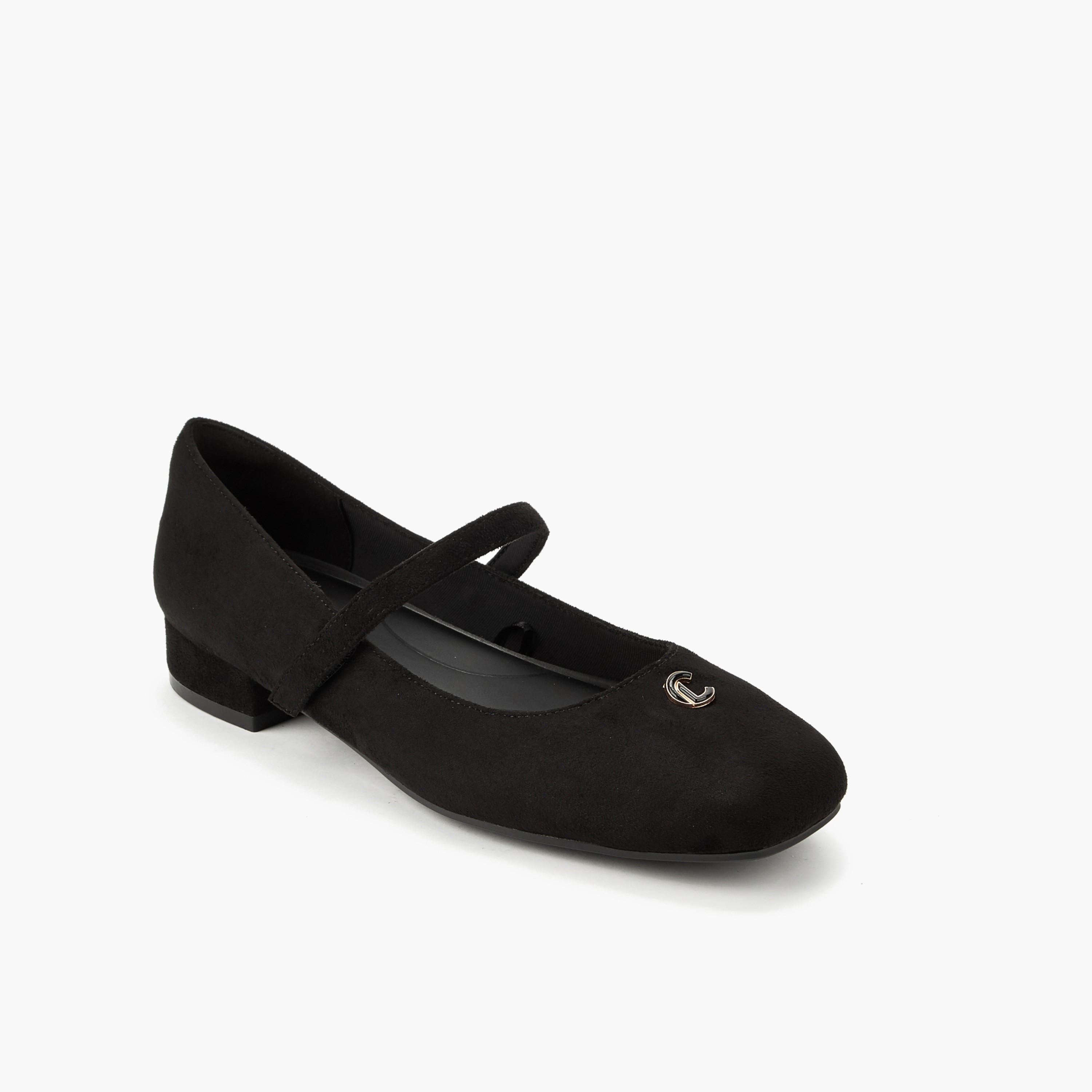 Le Confort Women Textured Square Toe Mary Jane Shoes-women-shoes-ballerinas-image-2