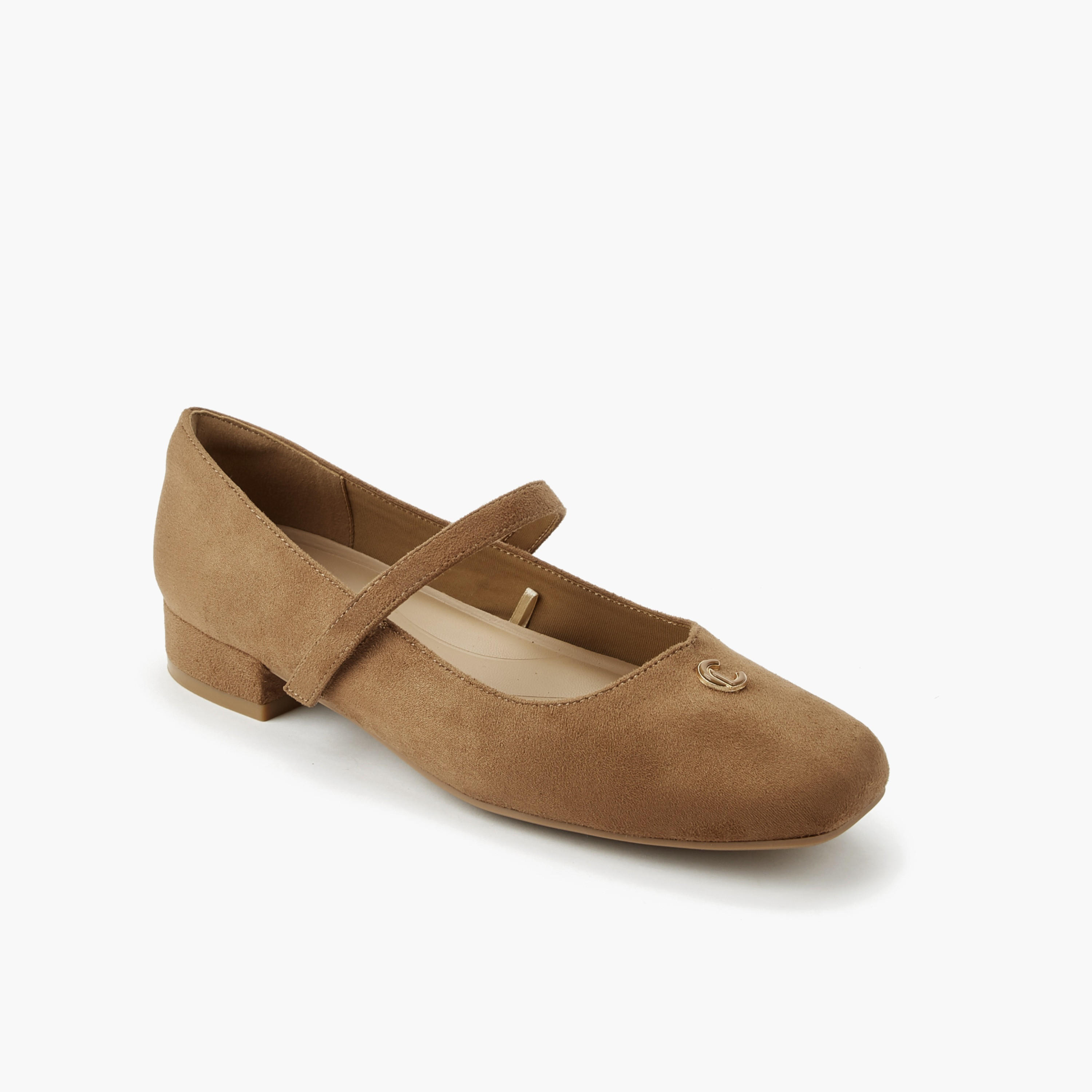 Le Confort Women Textured Square Toe Mary Jane Shoes-women-shoes-ballerinas-image-2