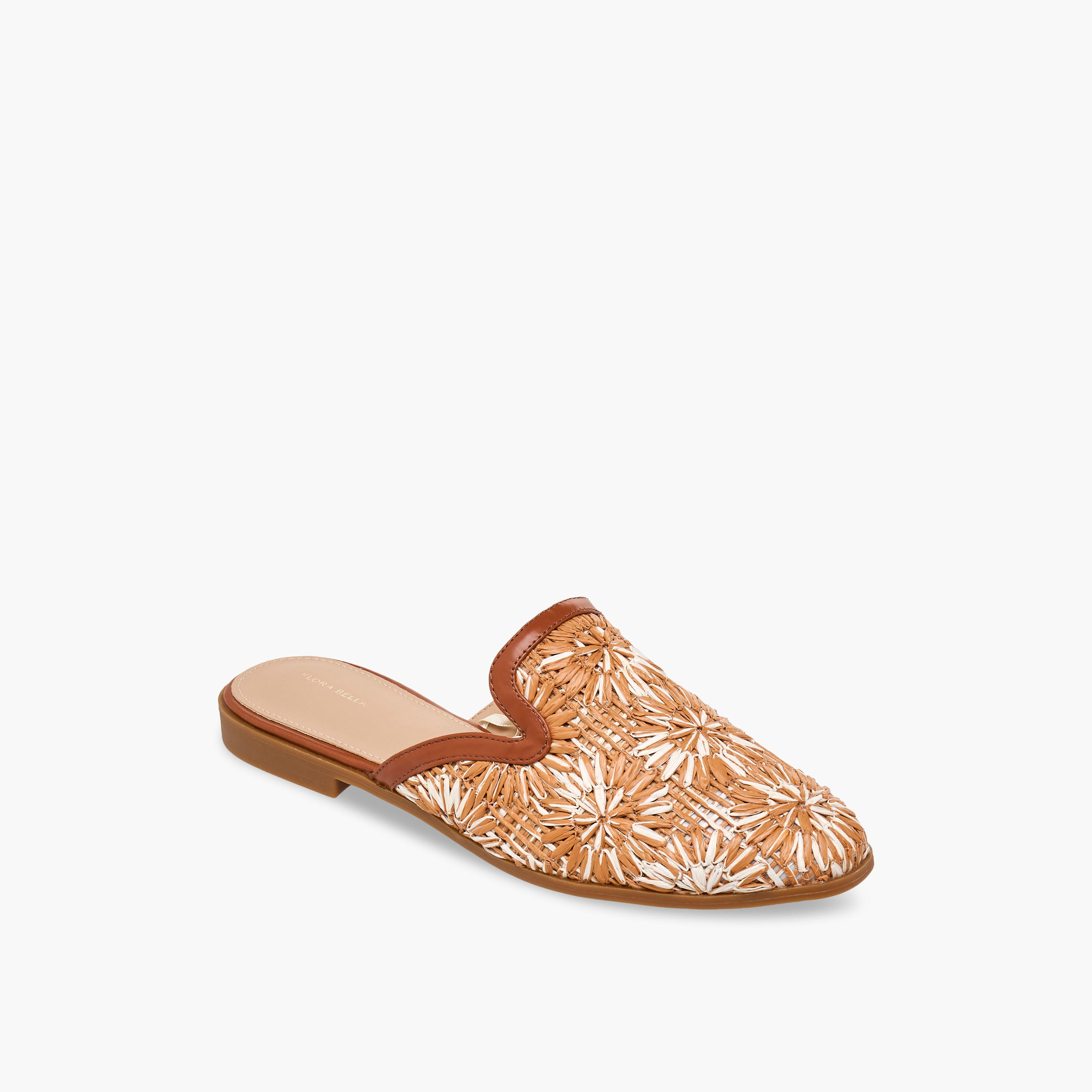 حذاء ميول منسوج بارز الملمس للنساء من فلورا بيلا-women-shoes-flats-mules-image-2
