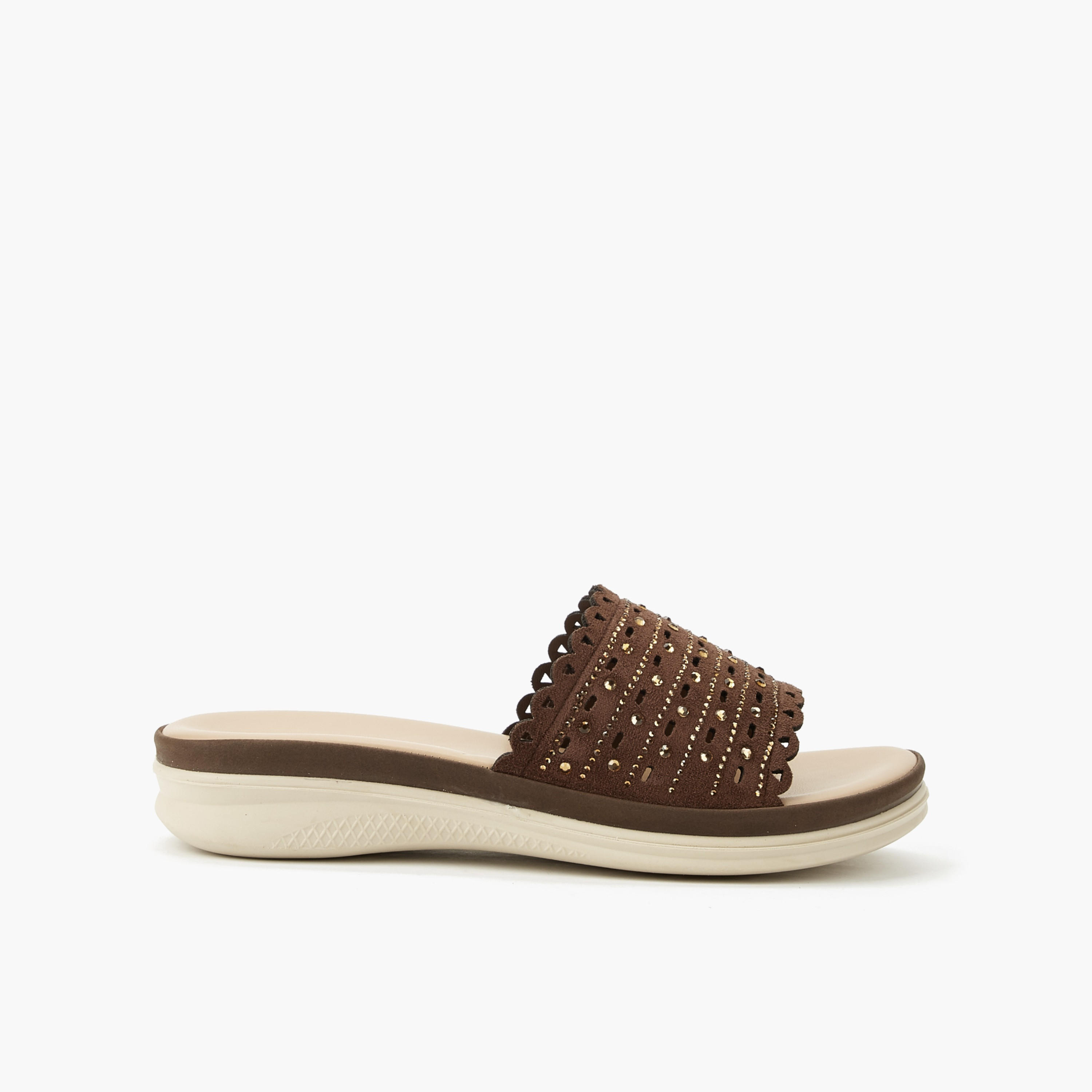 Le Confort Women Laser Cut Embellished Sandals-women-shoes-flats-sandals-image-3