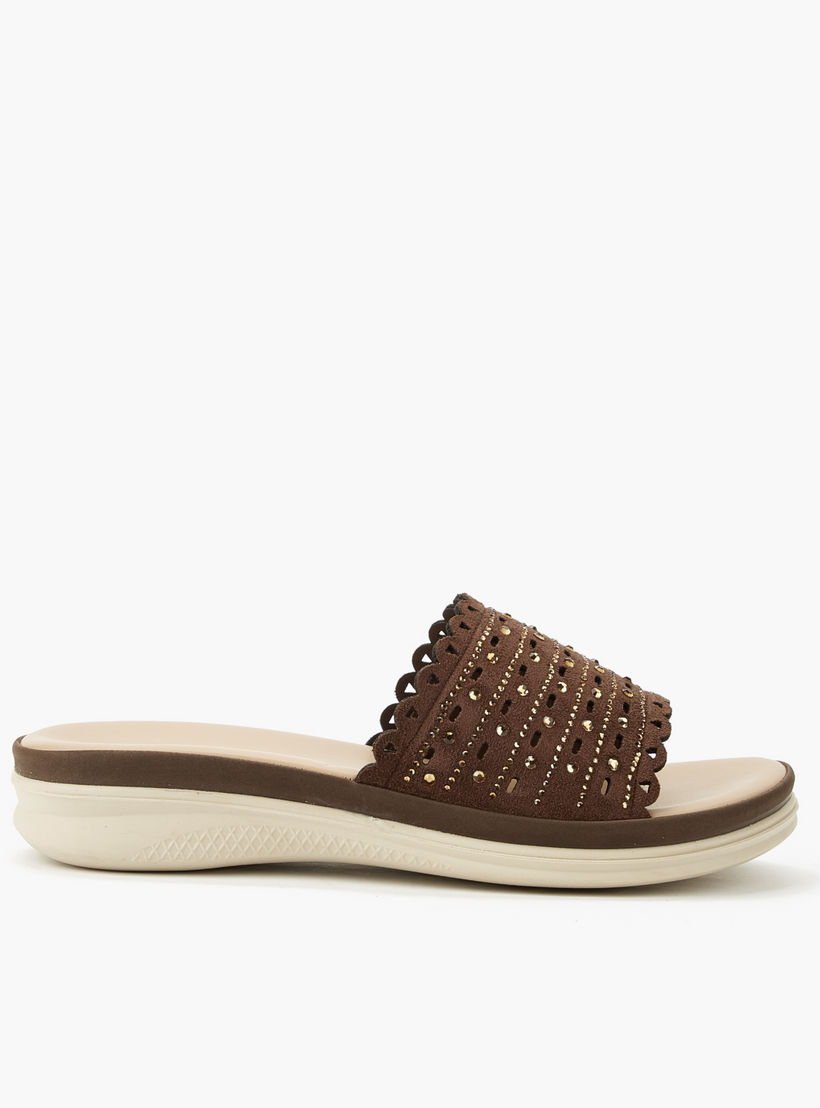 Le Confort Women Laser Cut Embellished Sandals-women-shoes-flats-sandals-image-3