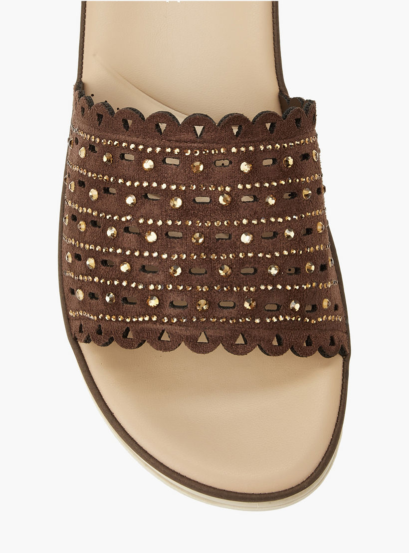 Le Confort Women Laser Cut Embellished Sandals-women-shoes-flats-sandals-image-4