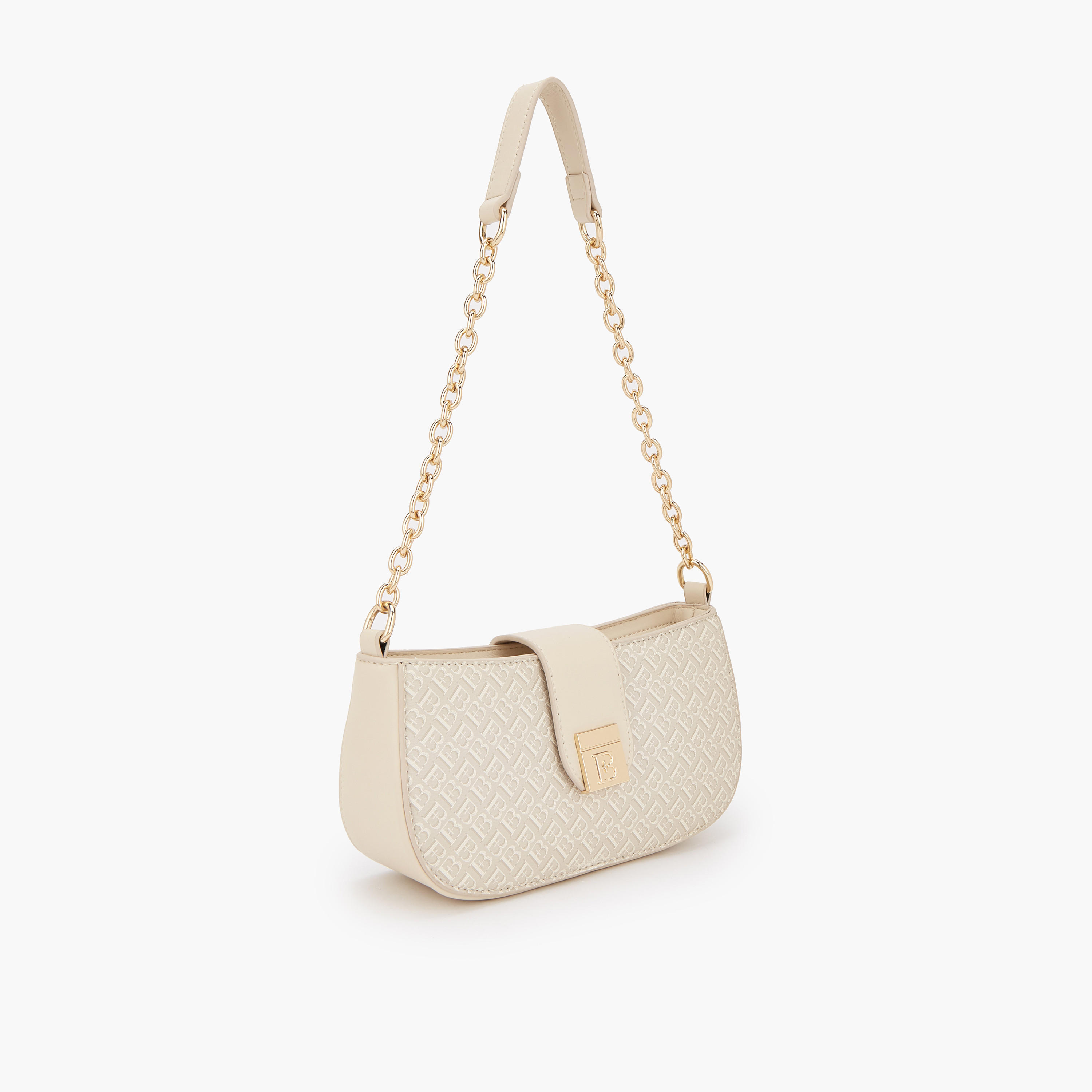 Flora Bella Monogram Print Shoulder Bag with Magnetic Snap Closure-women-bagsandwallets-handbags-image-2