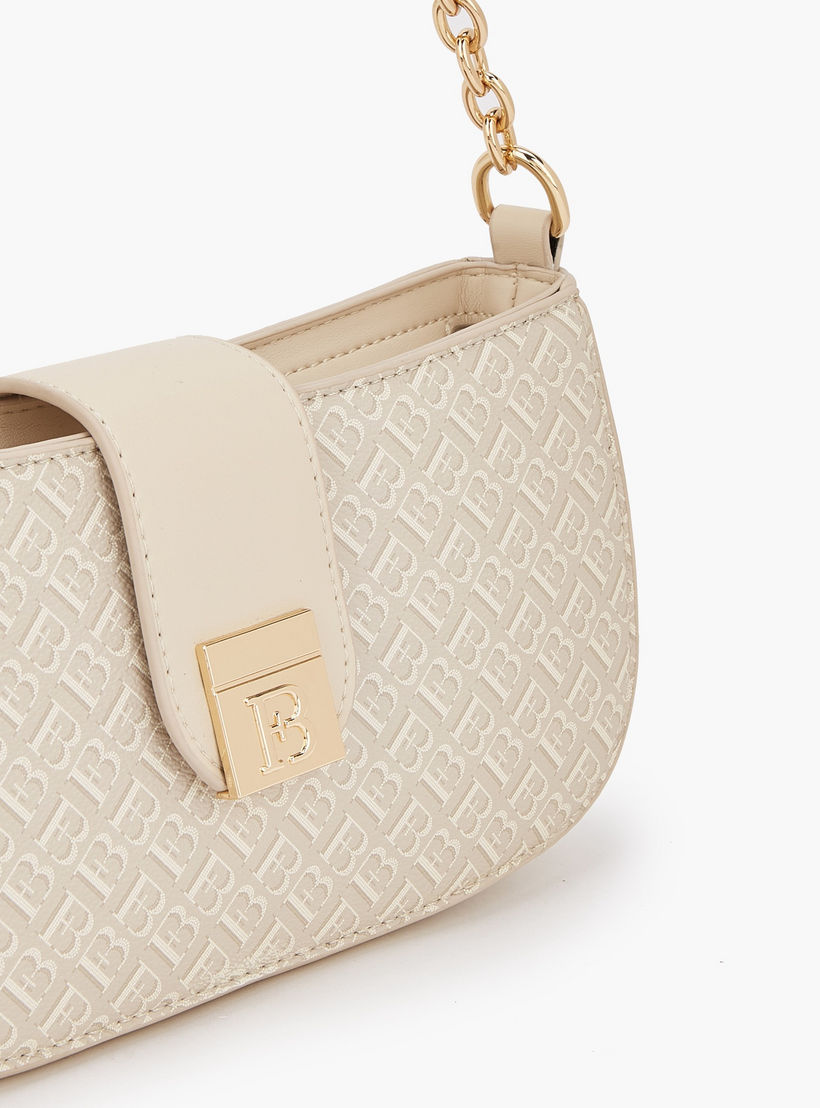 Flora Bella Monogram Print Shoulder Bag with Magnetic Snap Closure-women-bagsandwallets-handbags-image-3