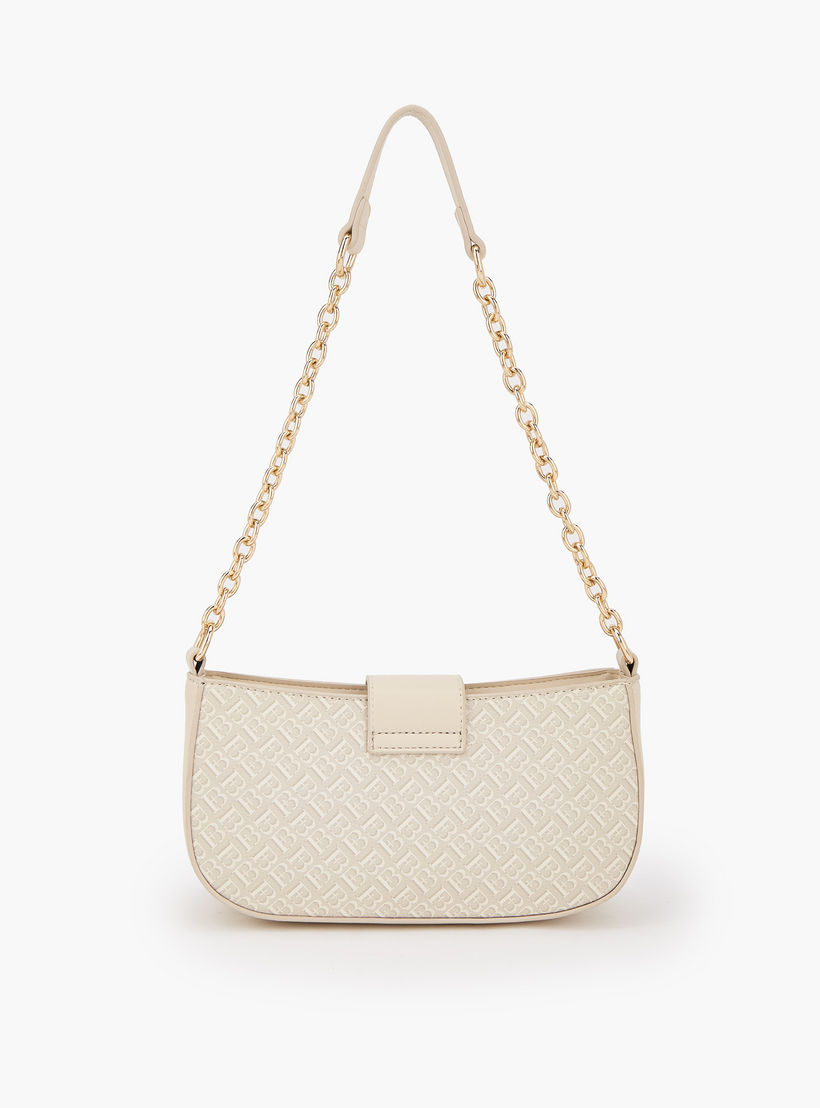 Flora Bella Monogram Print Shoulder Bag with Magnetic Snap Closure-women-bagsandwallets-handbags-image-4