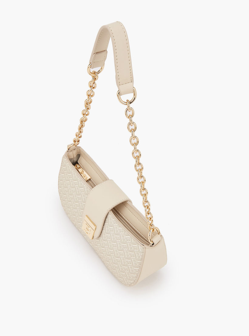 Flora Bella Monogram Print Shoulder Bag with Magnetic Snap Closure-women-bagsandwallets-handbags-image-5