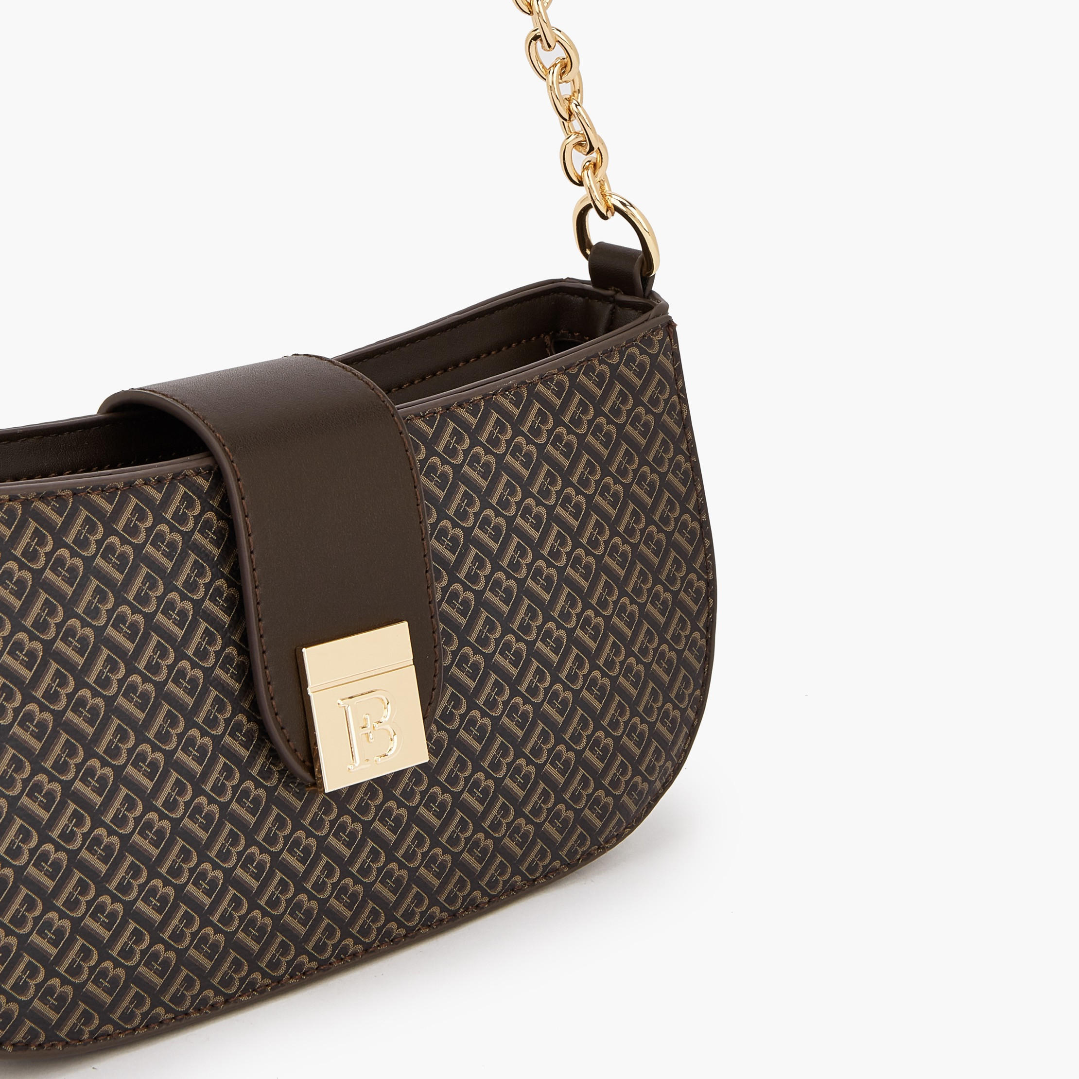 Flora Bella Monogram Print Shoulder Bag with Magnetic Snap Closure-women-bagsandwallets-handbags-image-3