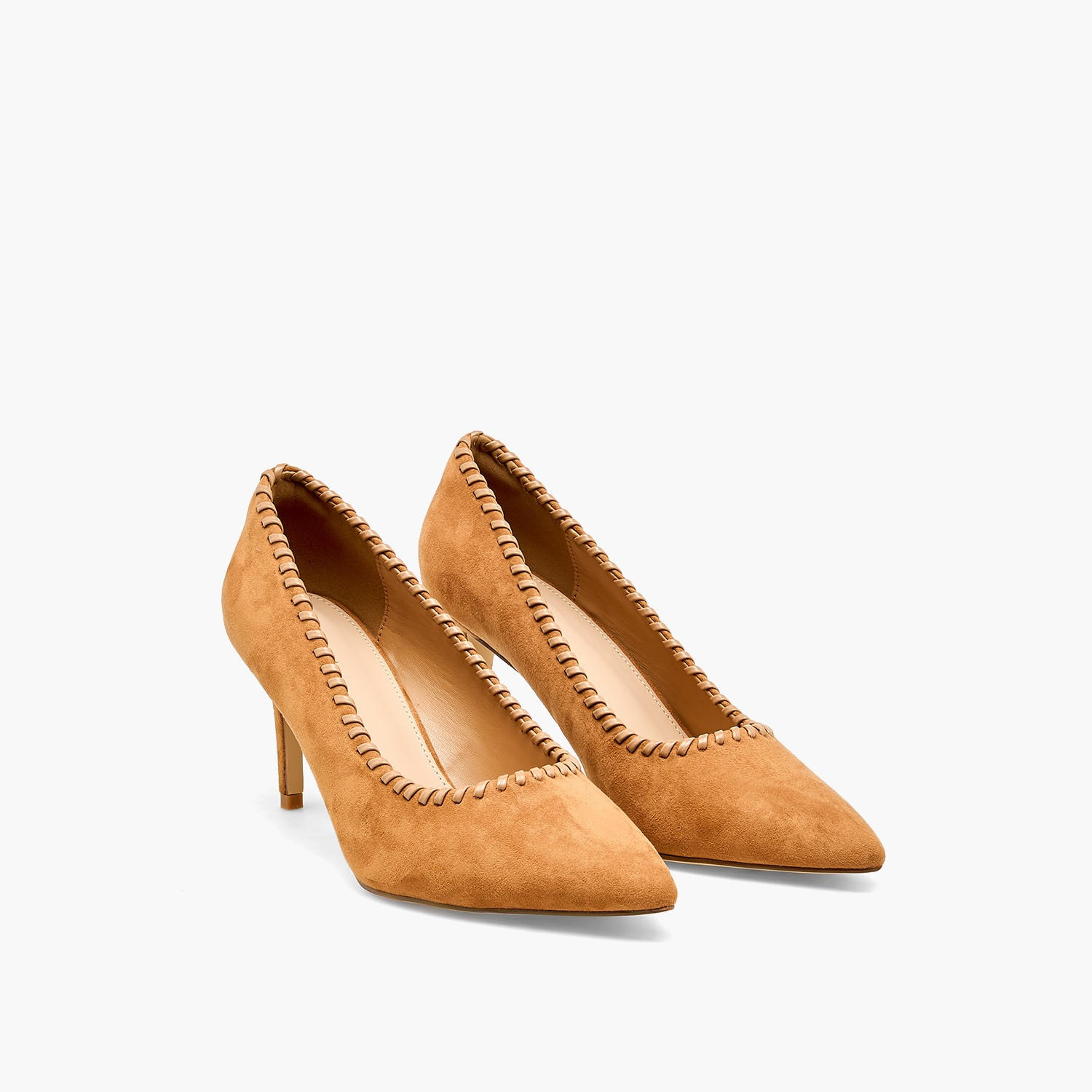 Flora Bella Women Whipstitch Trim Pointed Toe Pumps-women-shoes-sandals-heeled-image-1
