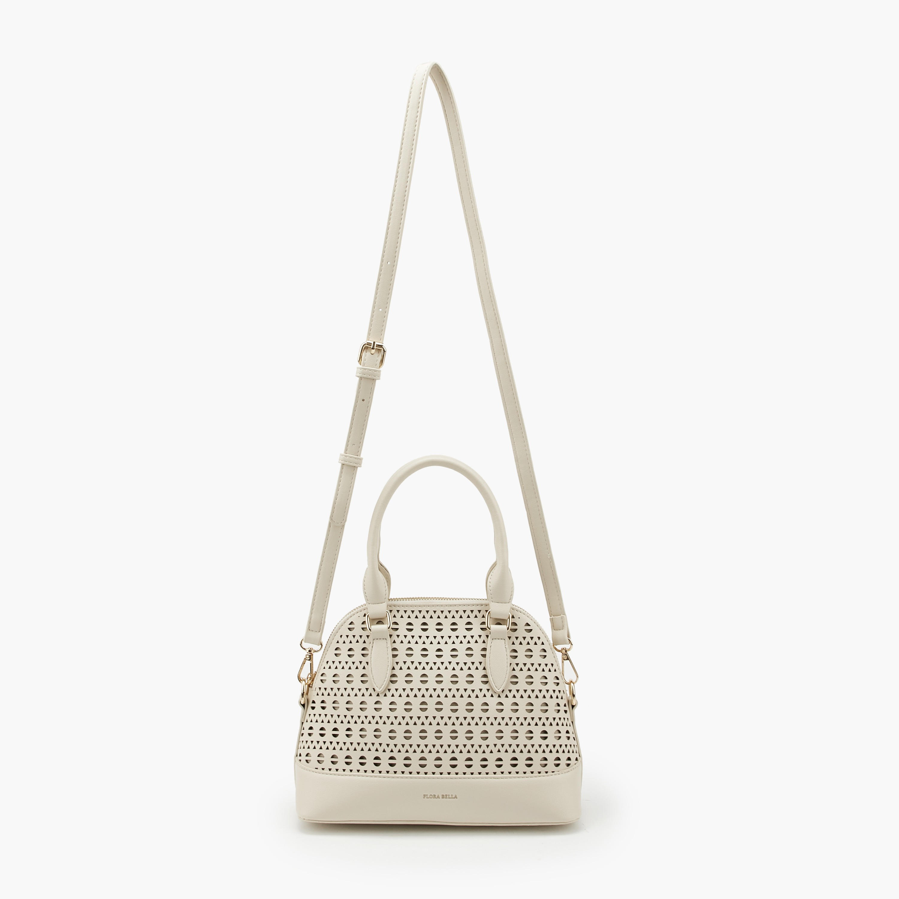 Flora Bella Laser Cut Satchel Bag with Detachable Strap-women-bagsandwallets-handbags-image-6