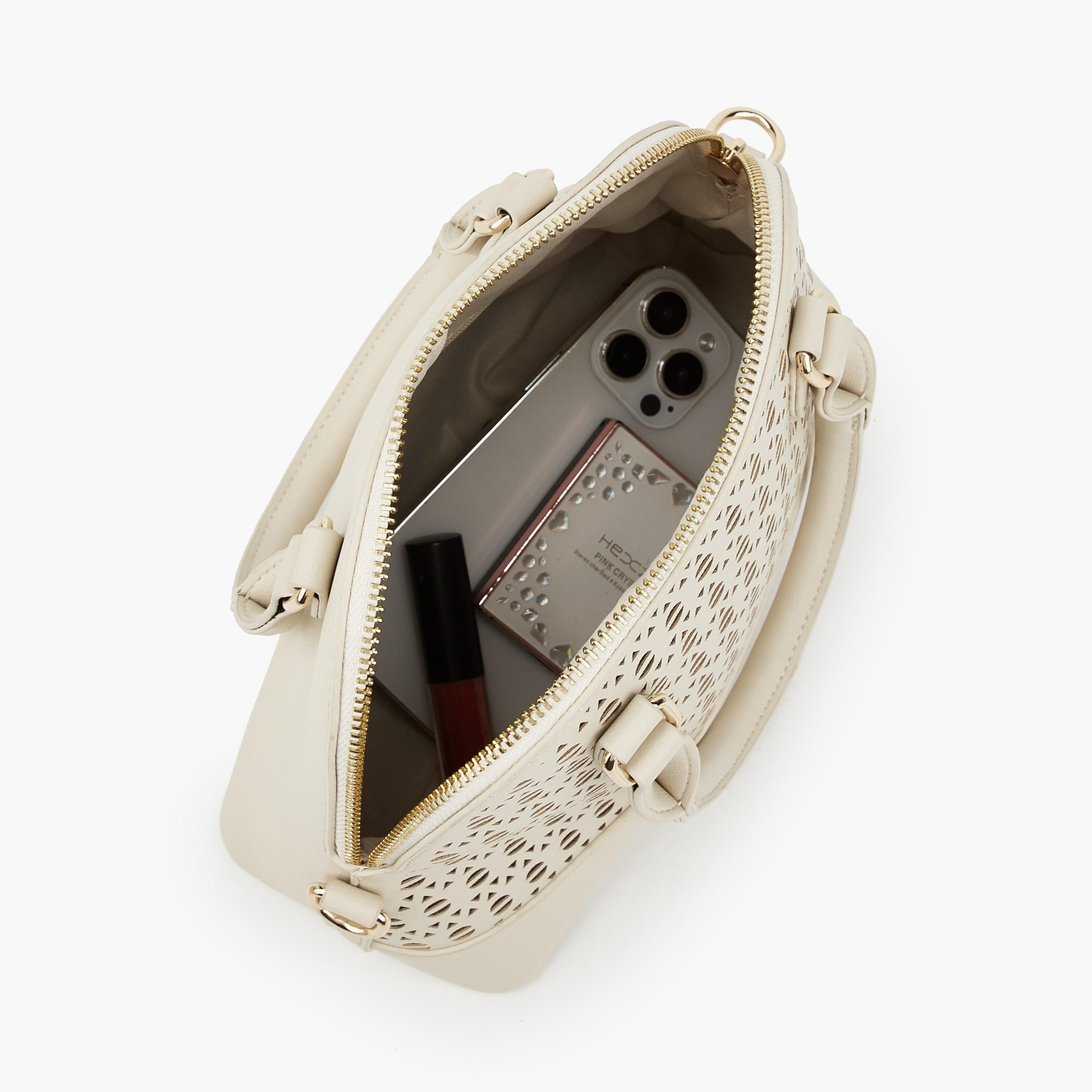 Flora Bella Laser Cut Satchel Bag with Detachable Strap-women-bagsandwallets-handbags-image-7