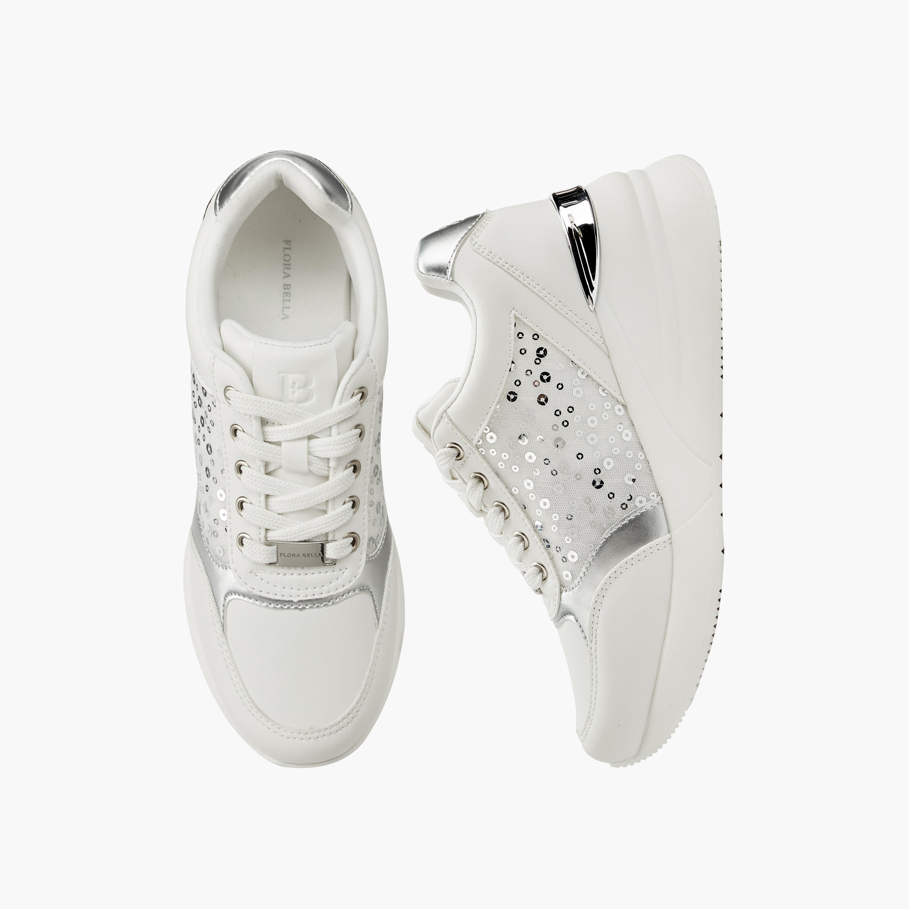 حذاء سنيكرز بطول الكاحل ورباط إغلاق للنساء من فلورا بيلا-women-shoes-sneakers-image-1