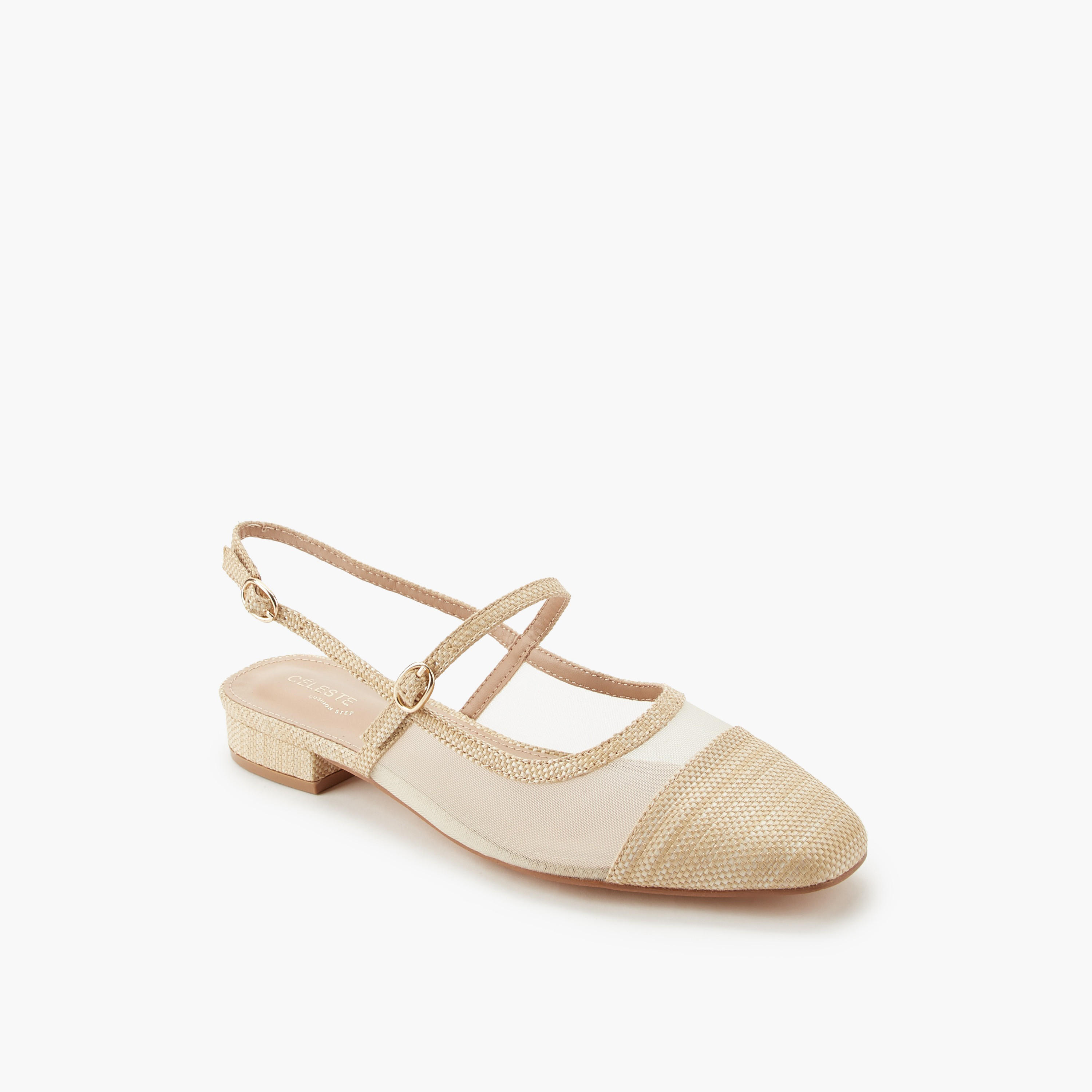 Celeste Women Textured Buckle Closure Sandals-women-shoes-flats-sandals-image-2