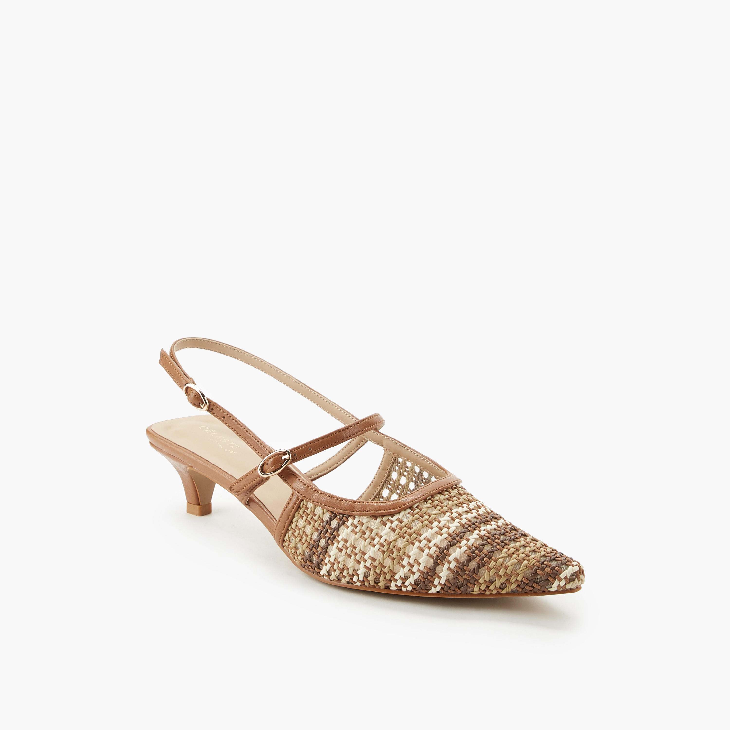 صندل بارز الملمس بكعب صغير للنساء من سيليست-women-shoes-sandals-heeled-image-2