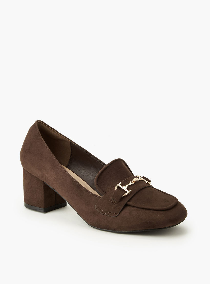 Celeste Women Plain Block Heel Loafers-women-shoes-heels-image-2