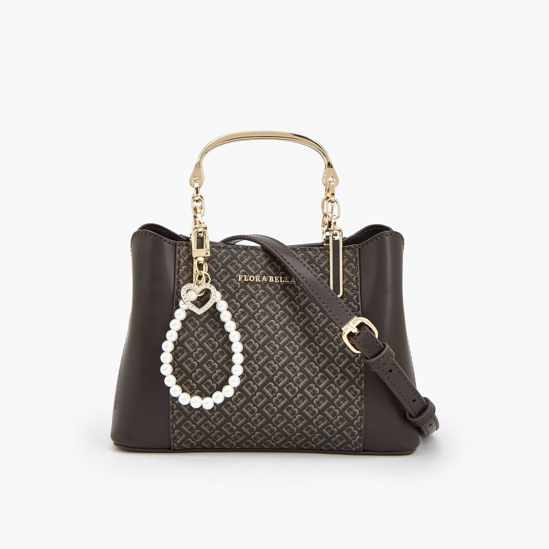 شنطة توتي بطبعات مونوجرام ودلاية لؤلؤ من فلورا بيلا-women-bagsandwallets-handbags-image-1