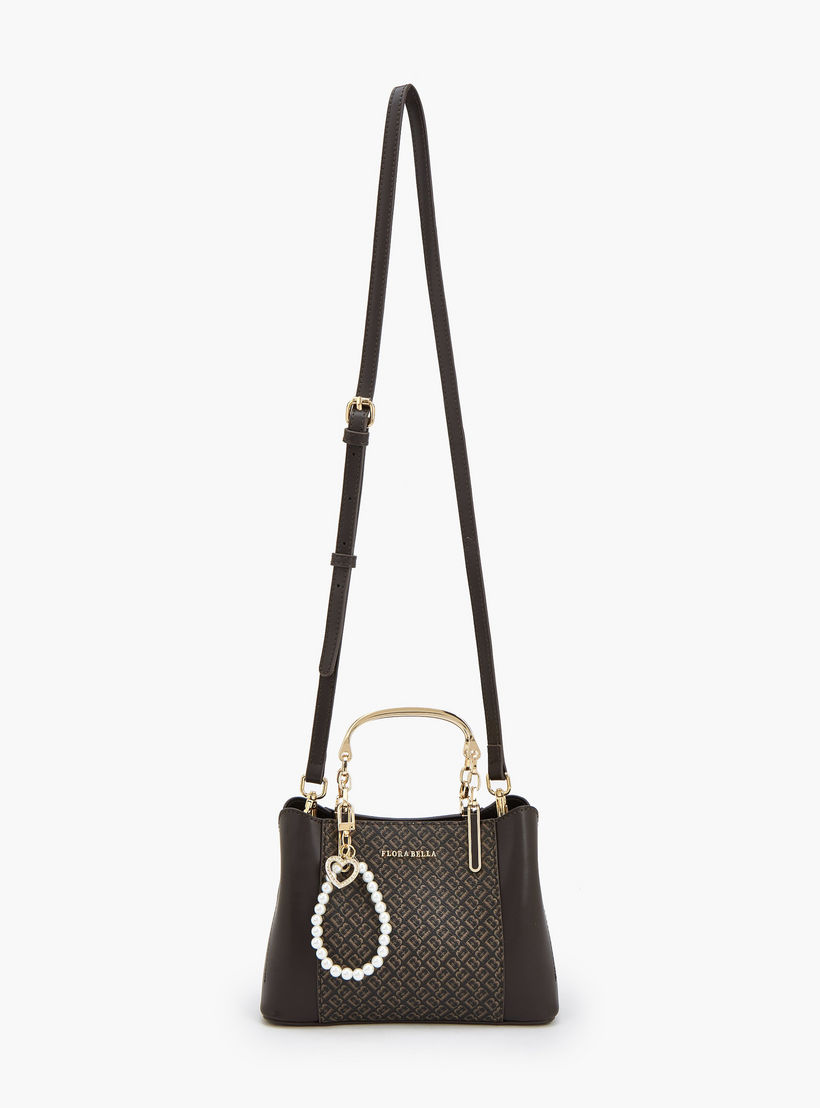شنطة توتي بطبعات مونوجرام ودلاية لؤلؤ من فلورا بيلا-women-bagsandwallets-handbags-image-2