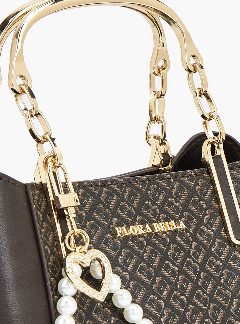 شنطة توتي بطبعات مونوجرام ودلاية لؤلؤ من فلورا بيلا-women-bagsandwallets-handbags-image-4