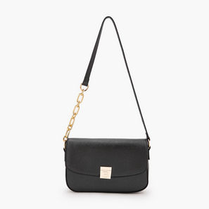 Flora Bella Textured Shoulder Bag with Button Closure-women-image-1