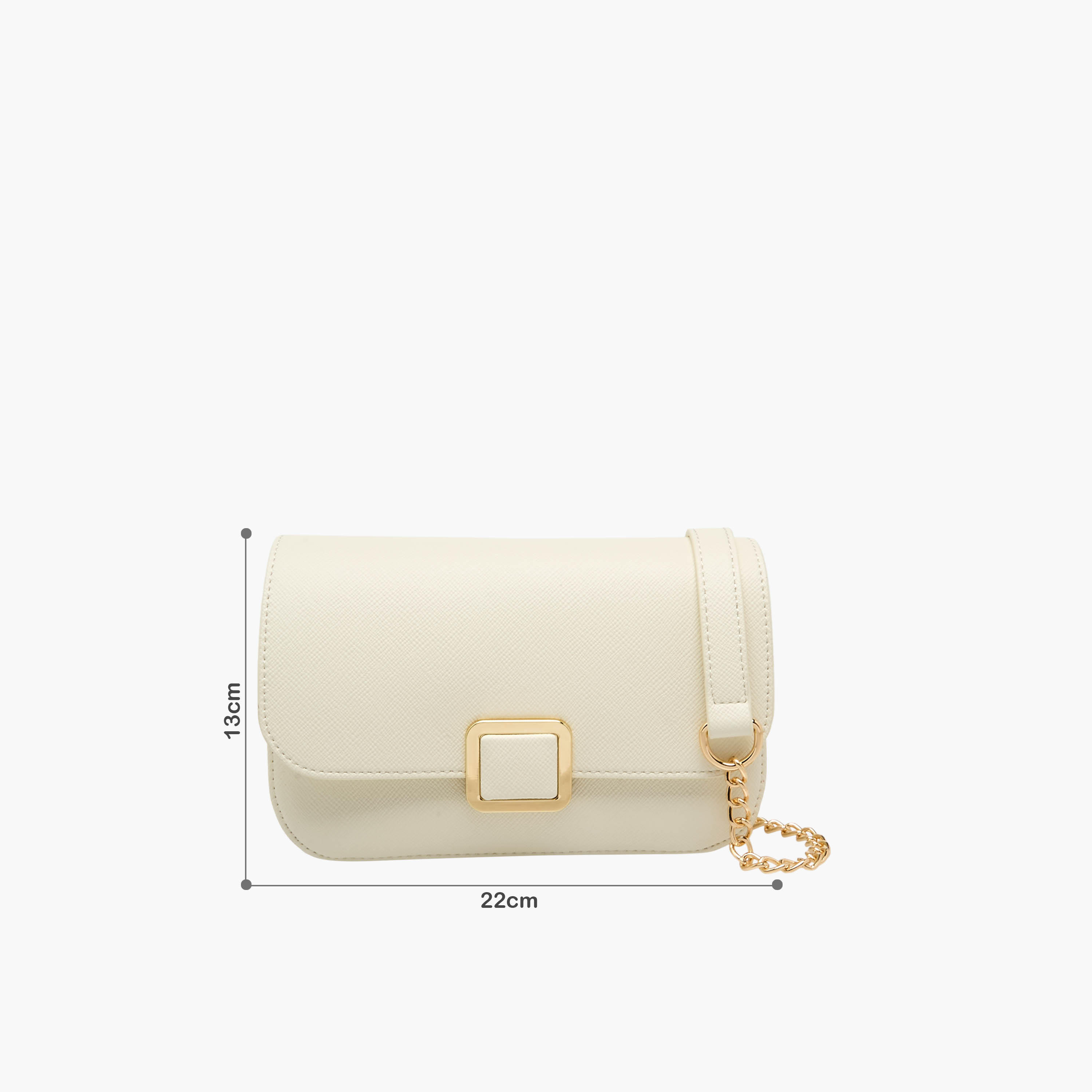 شنطة كروس بودي بارزة الملمس بحزام سلسلة قابل للفصل من فلورا بيلا-women-bagsandwallets-handbags-image-2