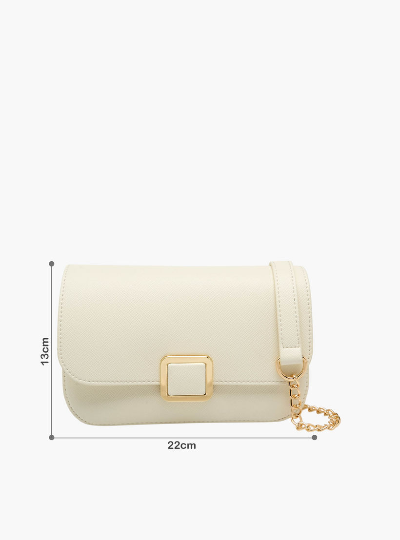 شنطة كروس بودي بارزة الملمس بحزام سلسلة قابل للفصل من فلورا بيلا-women-bagsandwallets-handbags-image-2