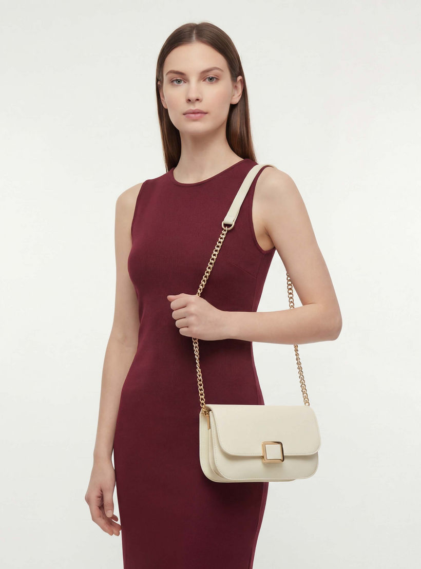 شنطة كروس بودي بارزة الملمس بحزام سلسلة قابل للفصل من فلورا بيلا-women-bagsandwallets-handbags-image-3