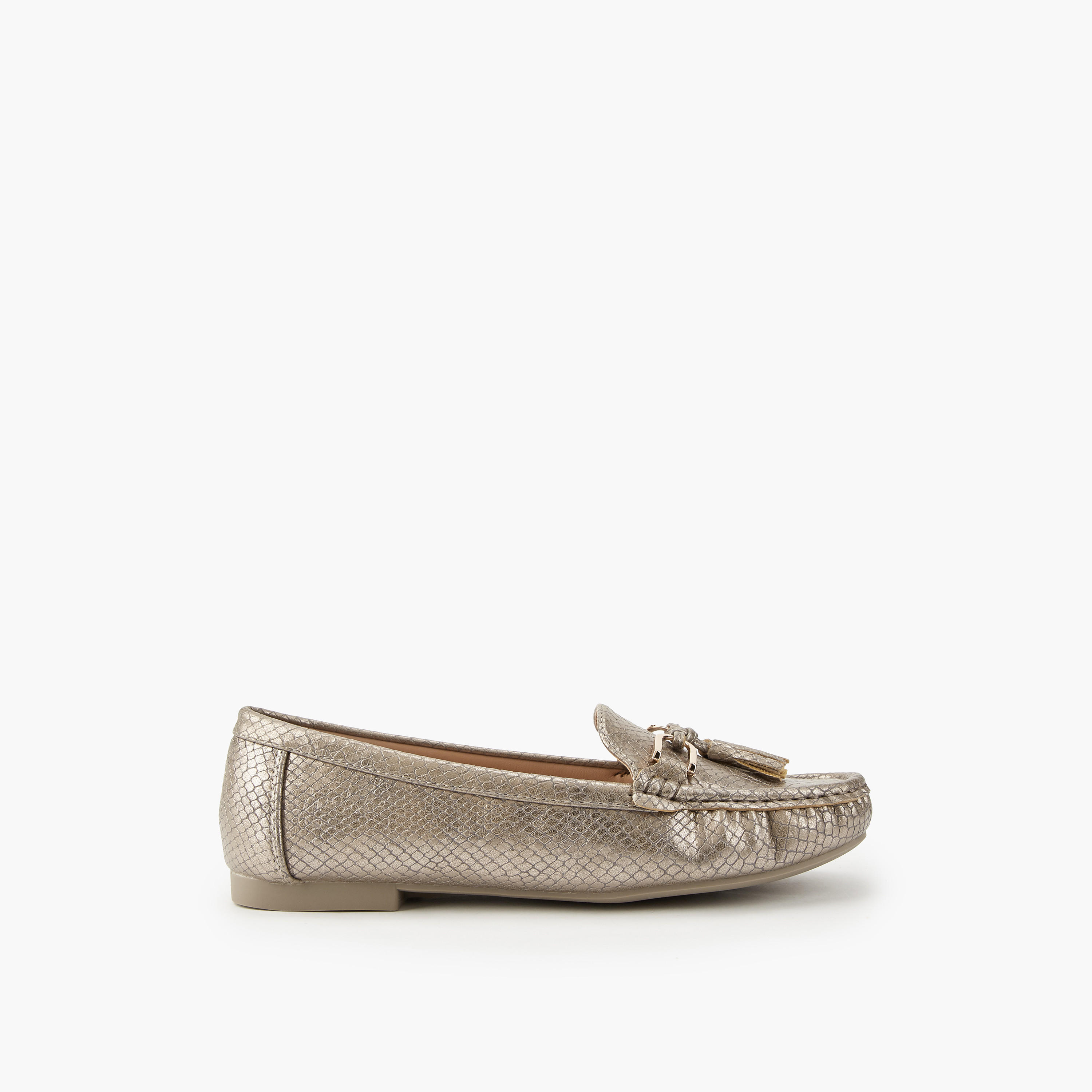 Flora Bella Textured Slip-On Loafers with Tassel Accent-women-shoes-loafersandmoccasins-image-2