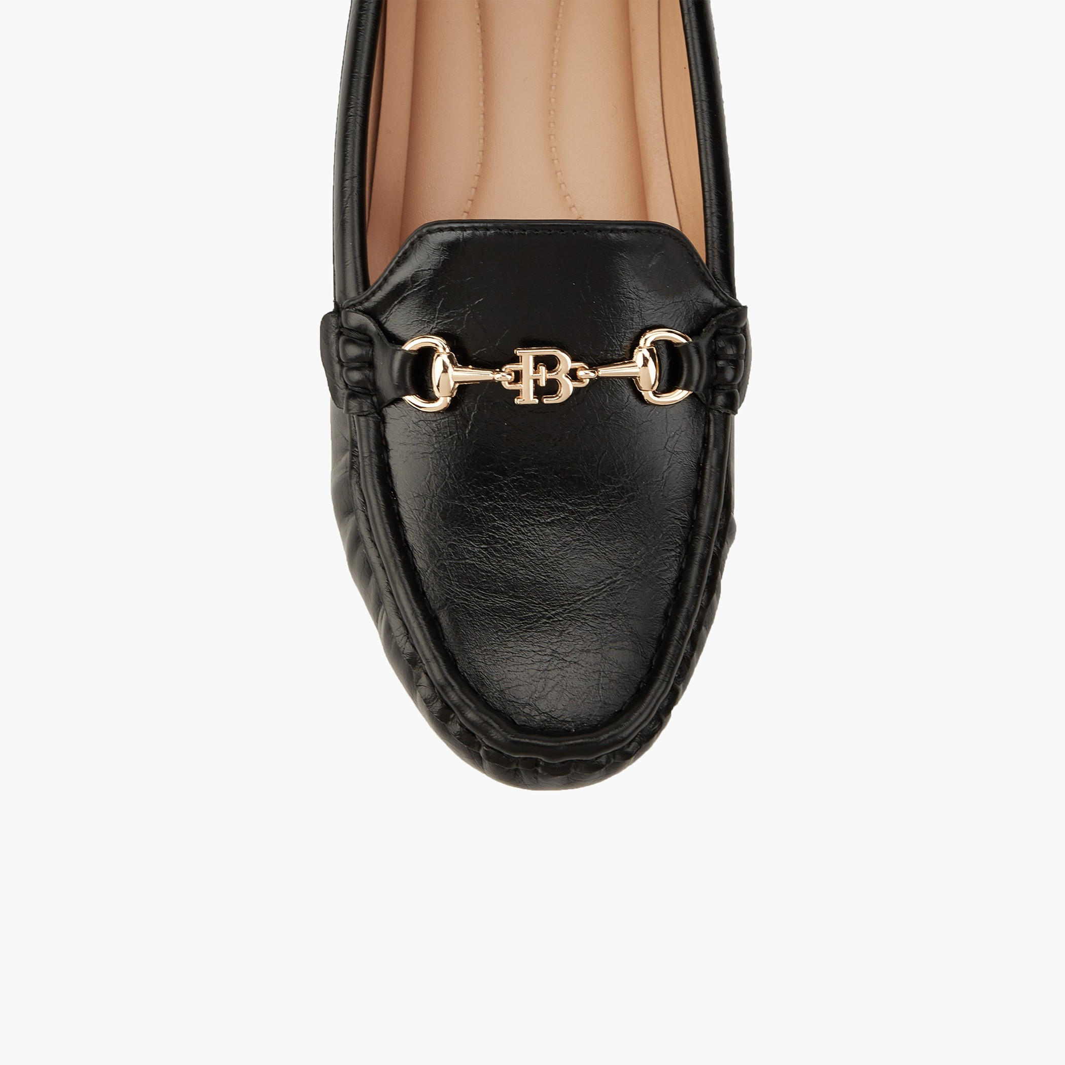 حذاء خفيف سهل الارتداء سادة بزينة ميتالك من فلورا بيلا-women-shoes-flats-moccasins-image-4