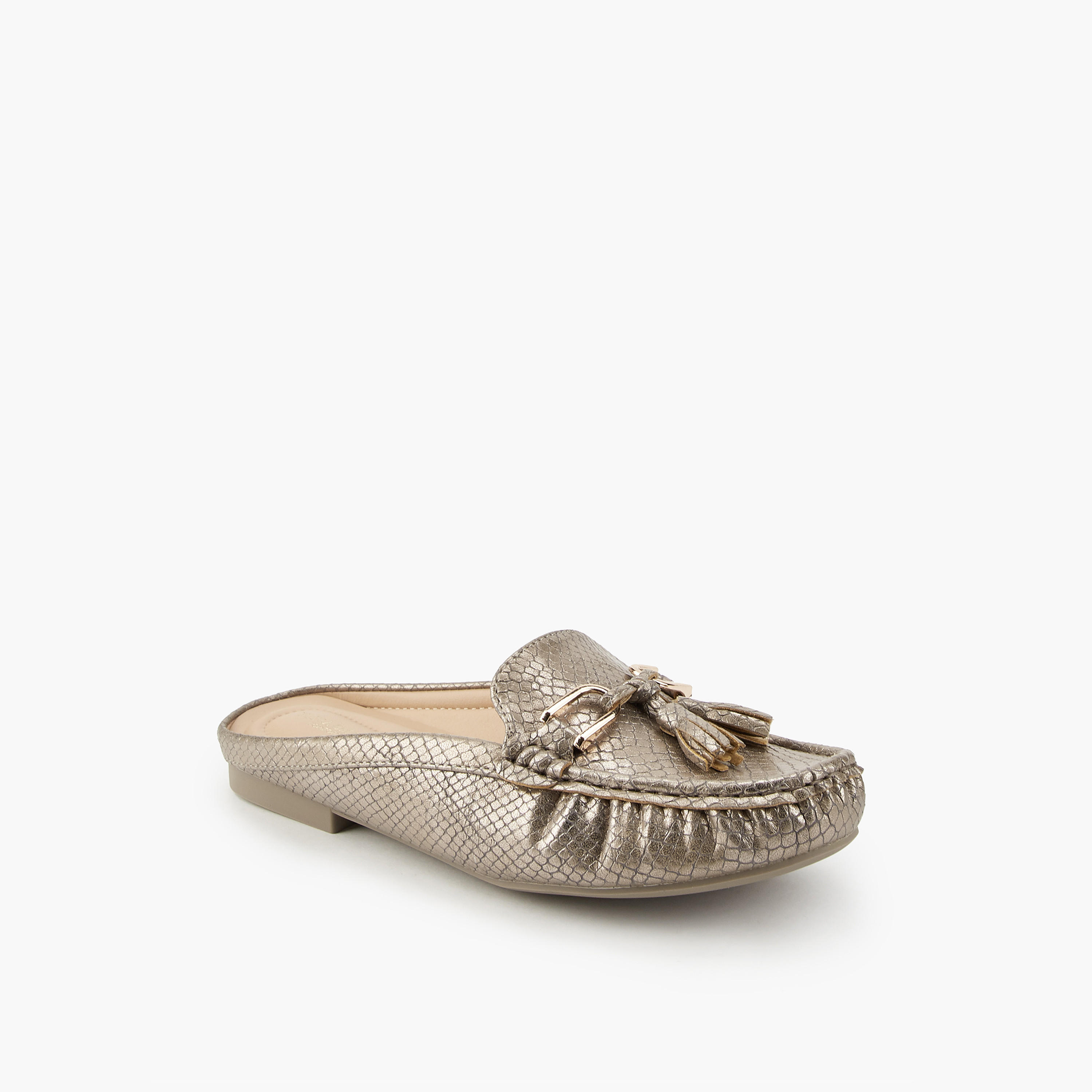 Flora Bella Textured Mules with Tassel Detail-women-shoes-flats-mules-image-3