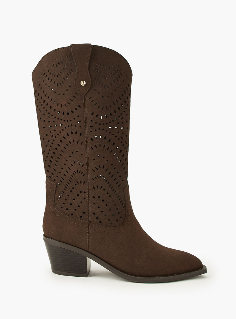 Flora Bella Women Laser Cut High Shaft Boots-women-winterwear-boots-image-3