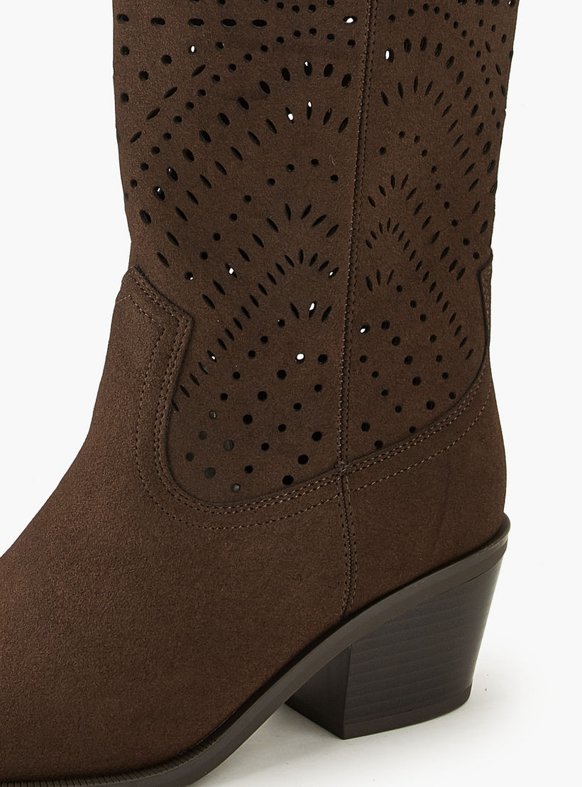 Flora Bella Women Laser Cut High Shaft Boots-women-winterwear-boots-image-4