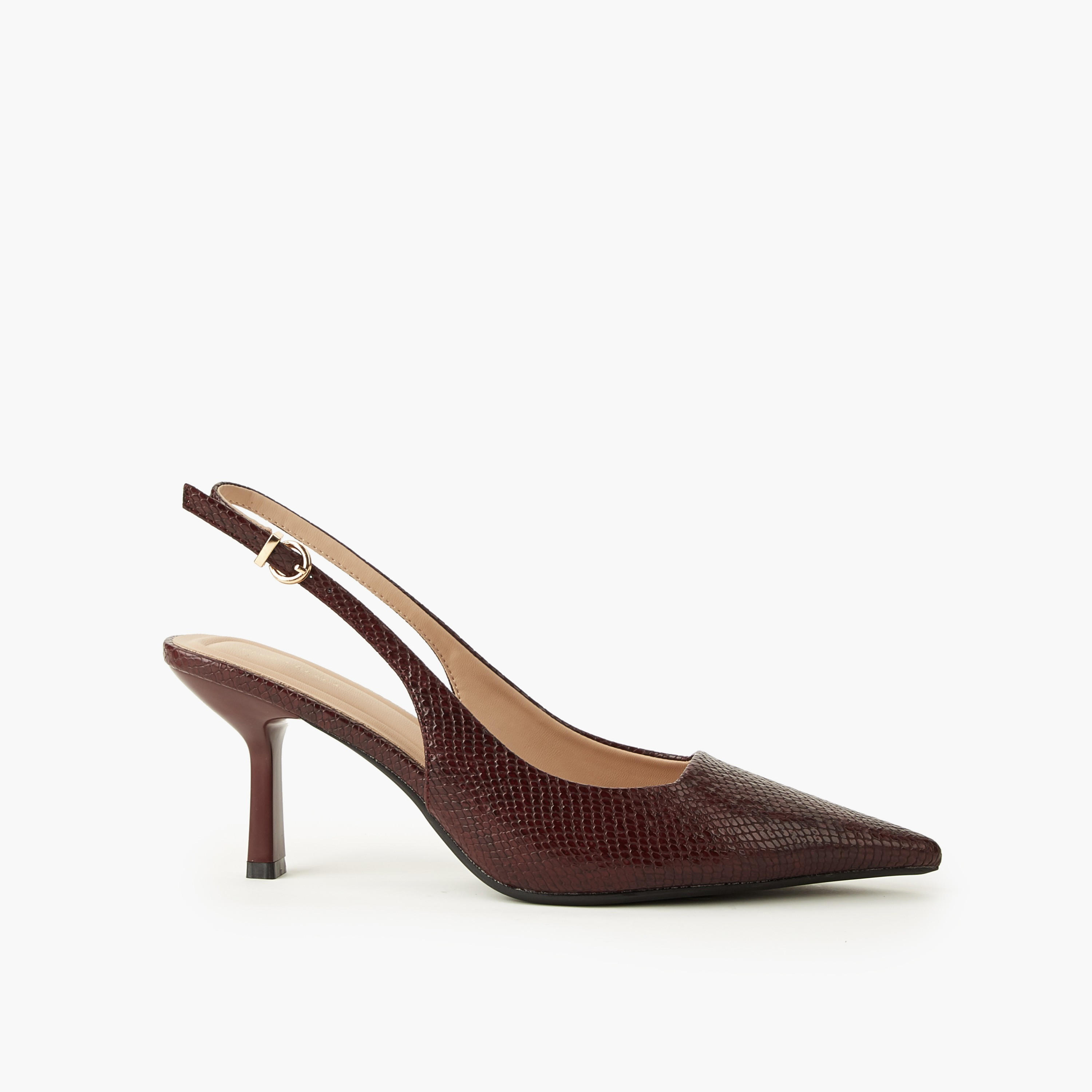 Flora Bella Women Textured Flared Heel-women-shoes-heels-image-3
