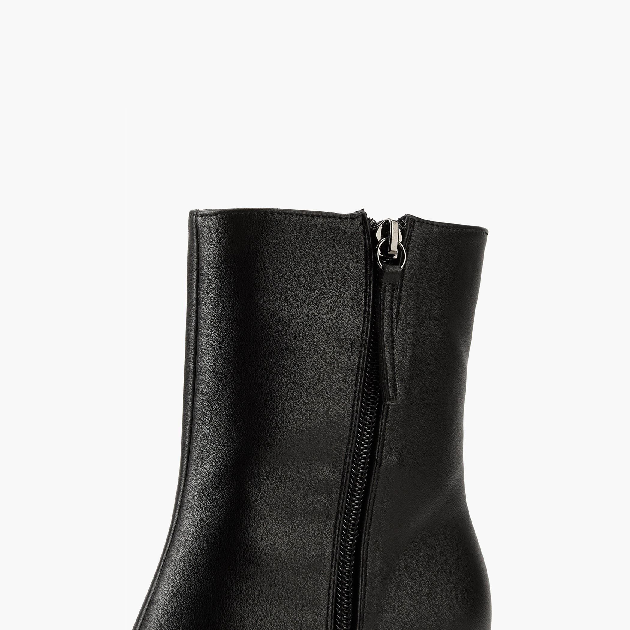Flora Bella Solid Ankle Boots with Block Heels and Zip Closure-women-shoes-boots-image-5