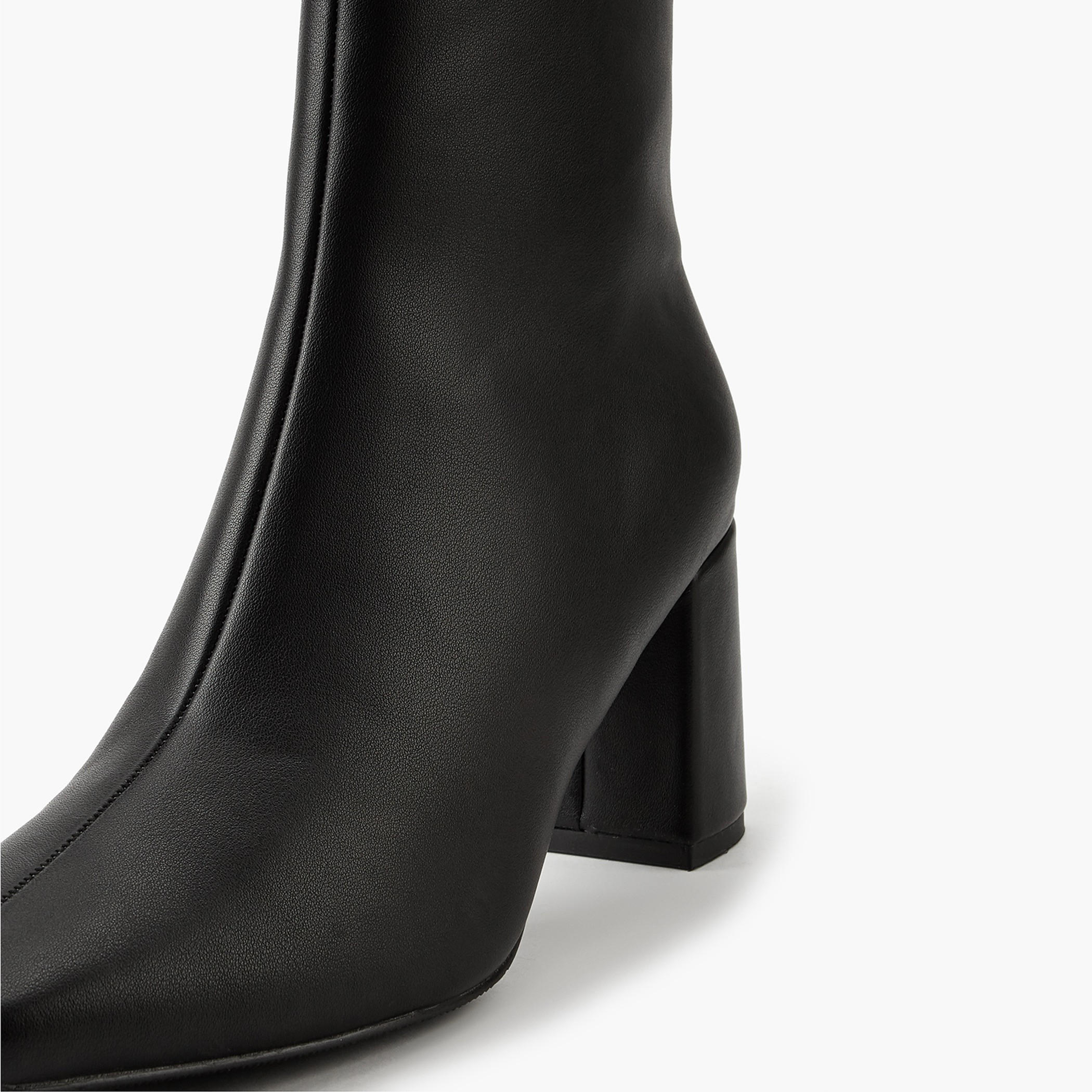 Flora Bella Solid Ankle Boots with Block Heels and Zip Closure-women-shoes-boots-image-6