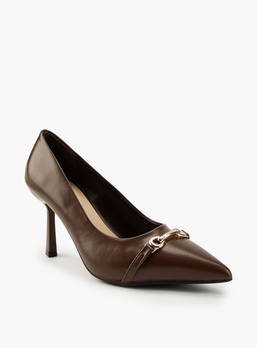 Flora Bella Metallic Accent Pointed Toe Pumps with Stiletto Heels-women-shoes-heels-image-3