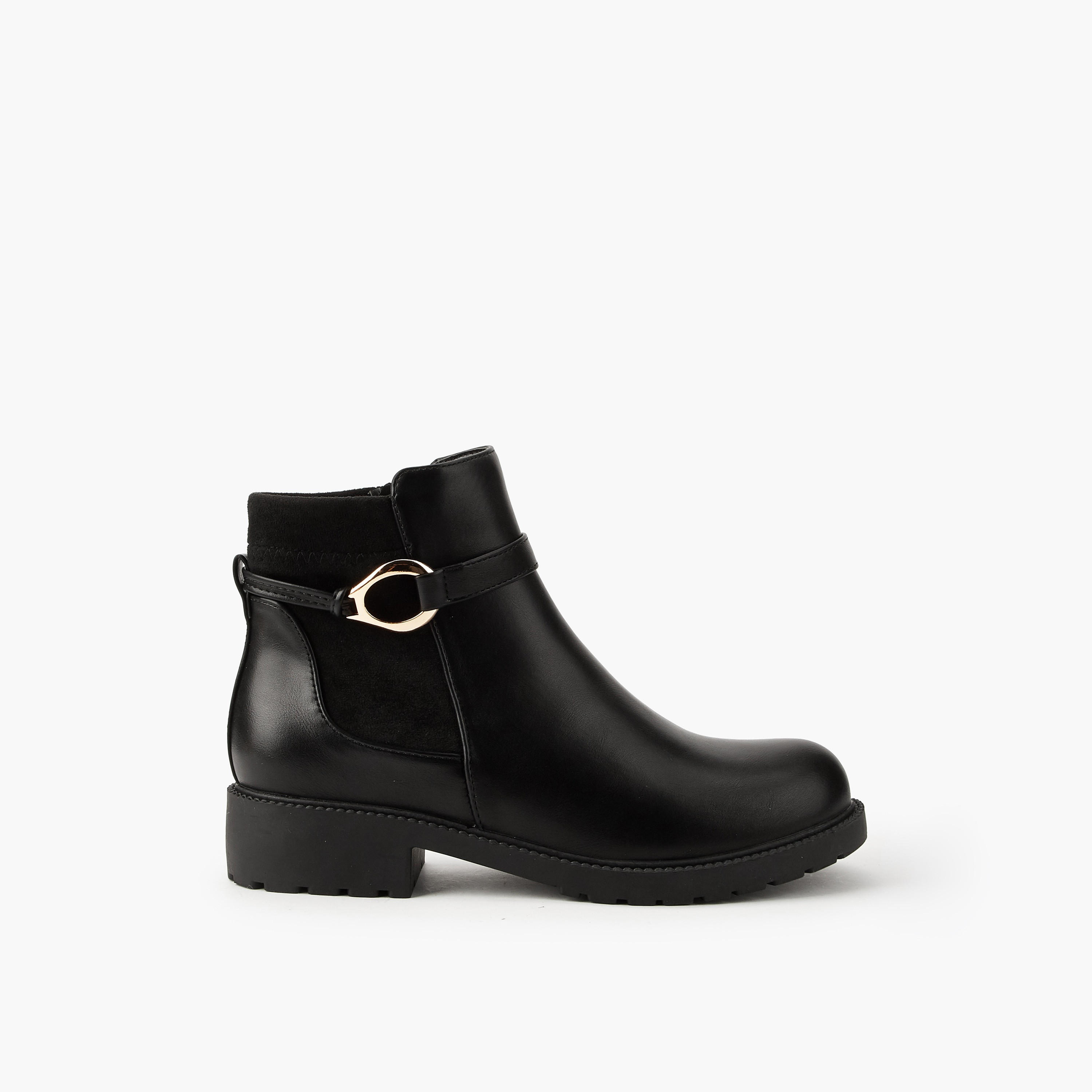 Flora Bella Women Buckle Detail Ankle Boots-women-shoes-boots-image-2