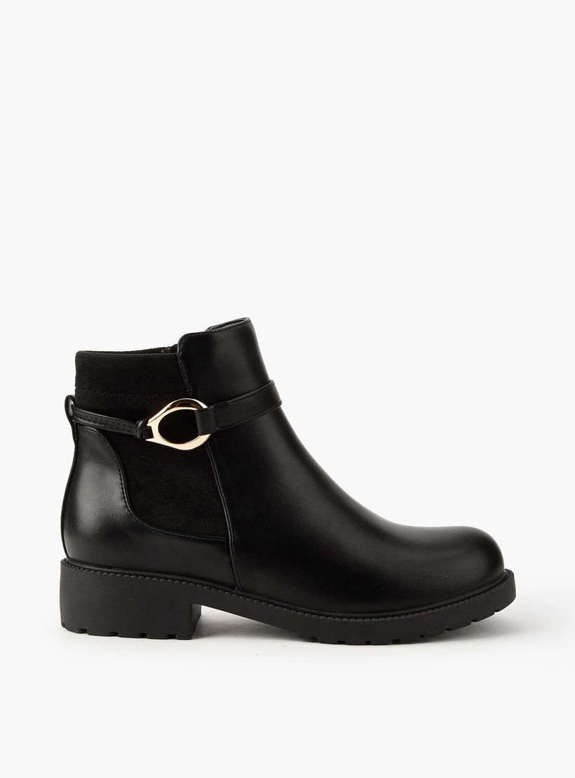 Flora Bella Women Buckle Detail Ankle Boots-women-shoes-boots-image-2