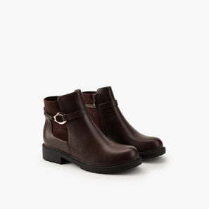 Flora Bella Women Buckle Detail Ankle Boots-women-image-1