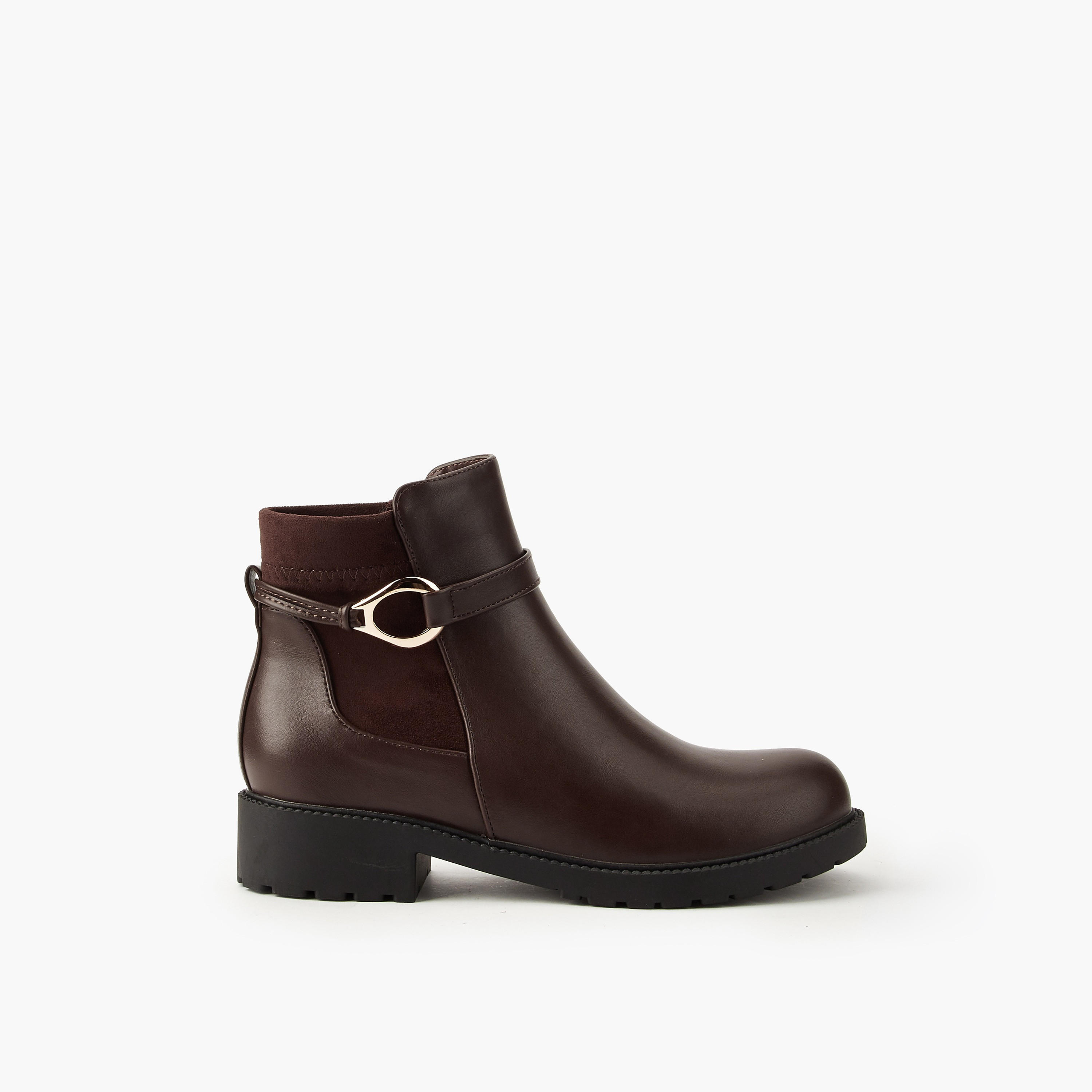 Flora Bella Women Buckle Detail Ankle Boots-women-shoes-boots-image-2