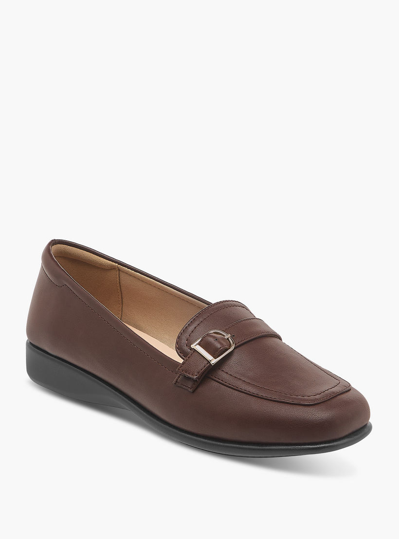 حذاء سهل الارتداء مريح سادة بزينة معدن من بابريكا-women-shoes-flats-loafers-image-2
