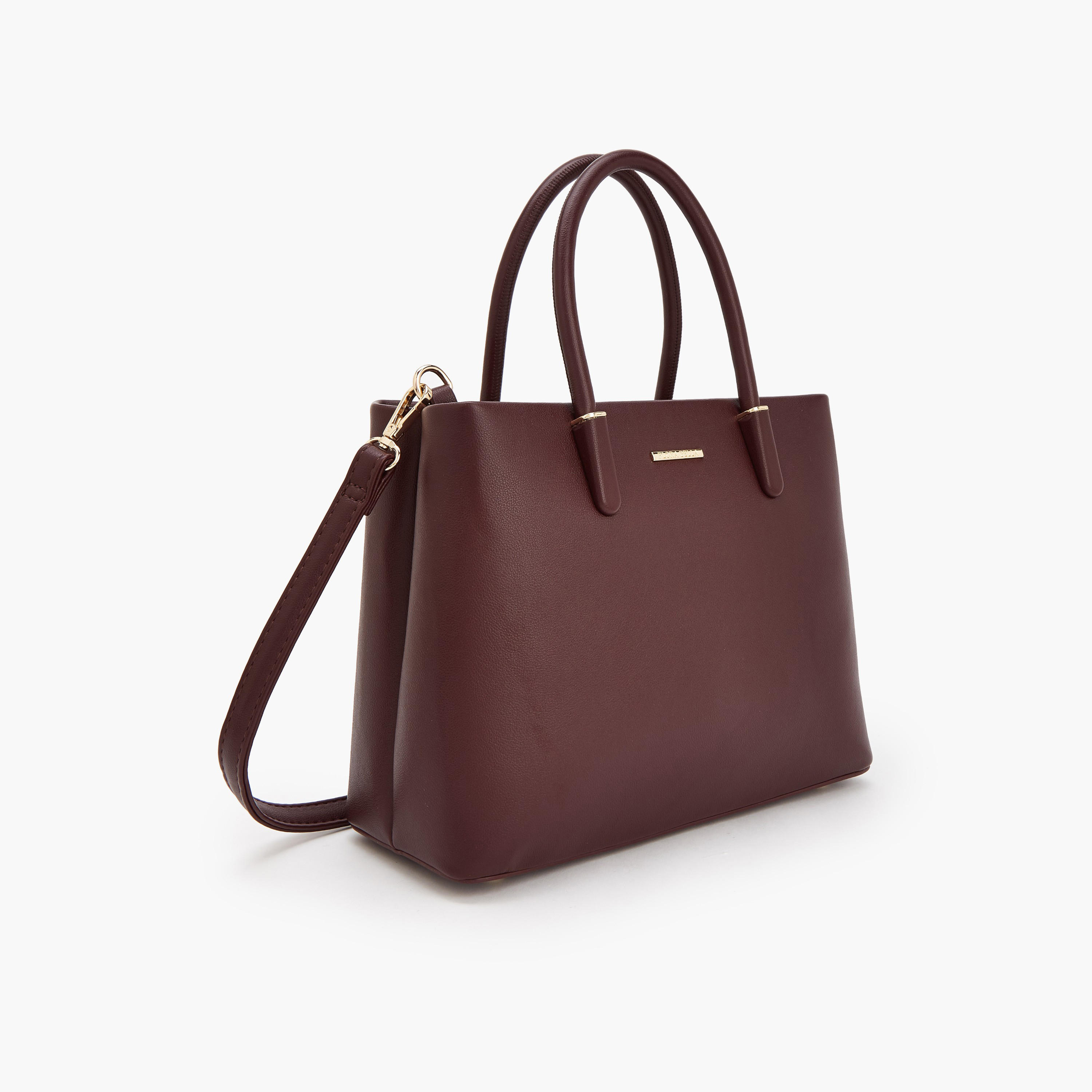 Flora Bella Solid Tote Bag with Detachable Strap-women-bagsandwallets-handbags-image-3