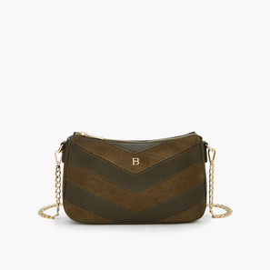 Flora Bella Chevron Panelled Crossbody Bag with Chain Strap-women-image-1